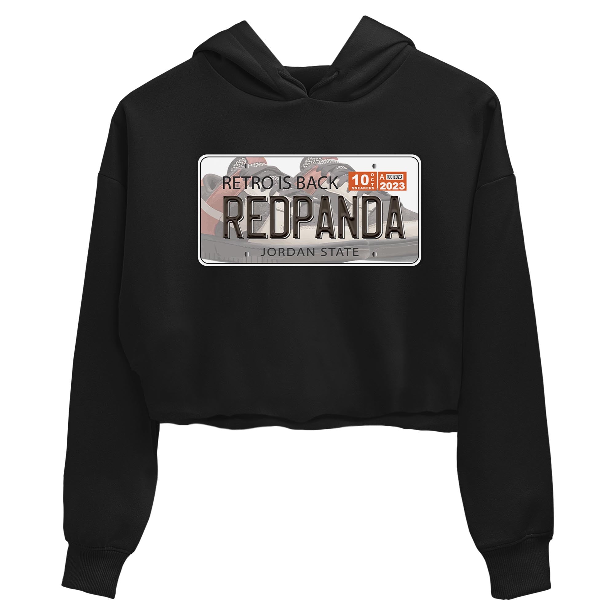 Nike Low Dunk Red Panda shirt to match jordans Jordan Plate sneaker tees Nike Dunk Red Panda Drip Gear Zone Black 2 Crop T-Shirt