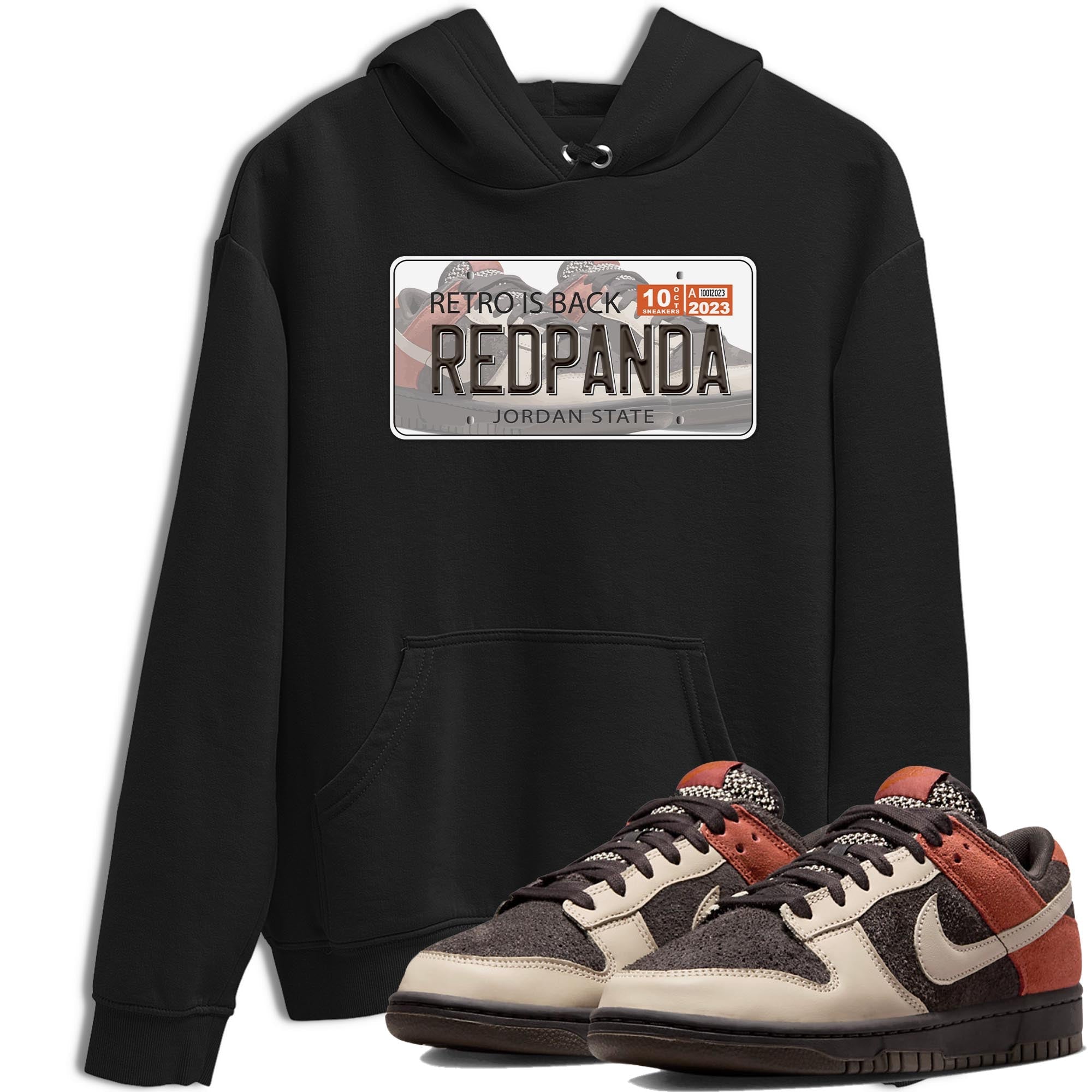 Nike Low Dunk Red Panda shirt to match jordans Jordan Plate sneaker tees Nike Dunk Red Panda Drip Gear Zone Unisex Streetwear Clothing Black 1 T-Shirt