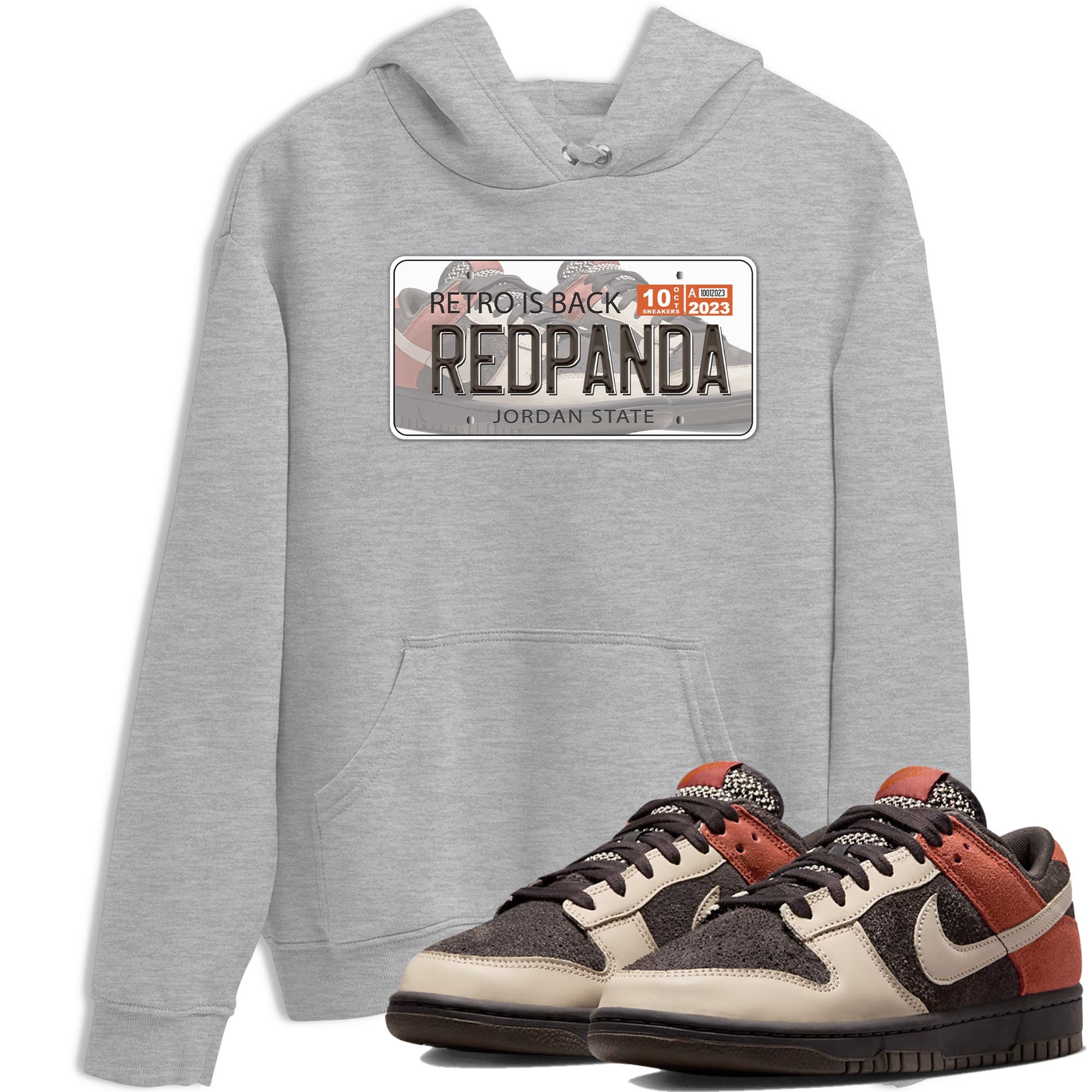 Nike Low Dunk Red Panda shirt to match jordans Jordan Plate sneaker tees Nike Dunk Red Panda Drip Gear Zone Unisex Streetwear Clothing Heather Grey 1 T-Shirt
