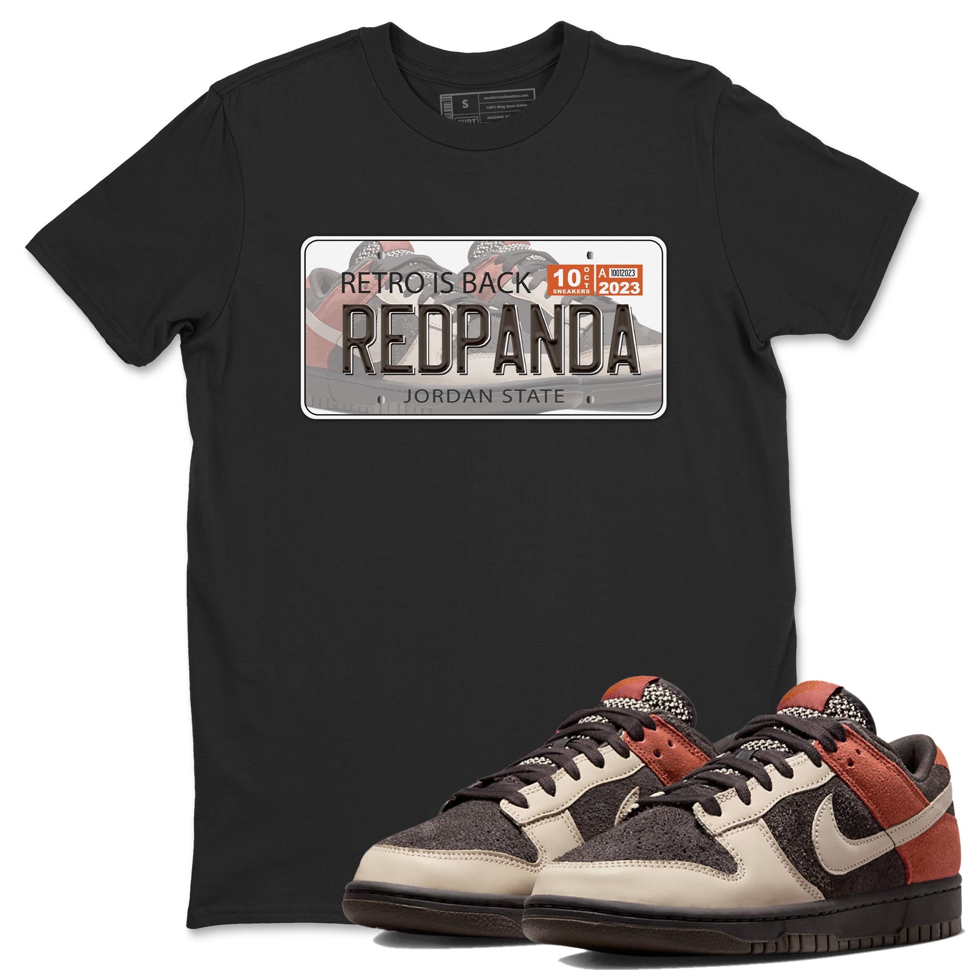 Nike Low Dunk Red Panda shirt to match jordans Jordan Plate sneaker tees Nike Dunk Red Panda Drip Gear Zone Unisex Streetwear Clothing Black 1 T-Shirt