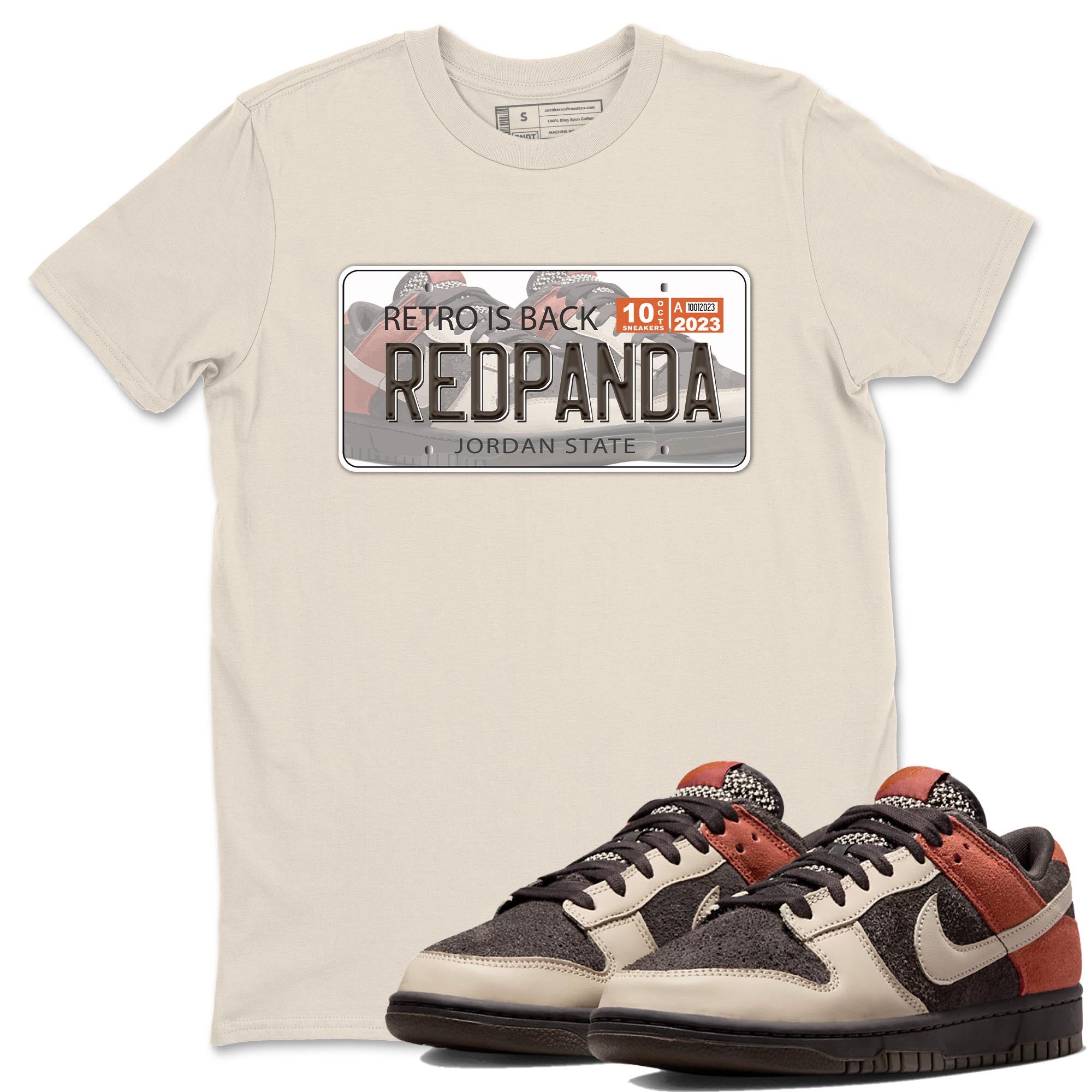 Nike Low Dunk Red Panda shirt to match jordans Jordan Plate sneaker tees Nike Dunk Red Panda Drip Gear Zone Unisex Streetwear Clothing Natural 1 T-Shirt