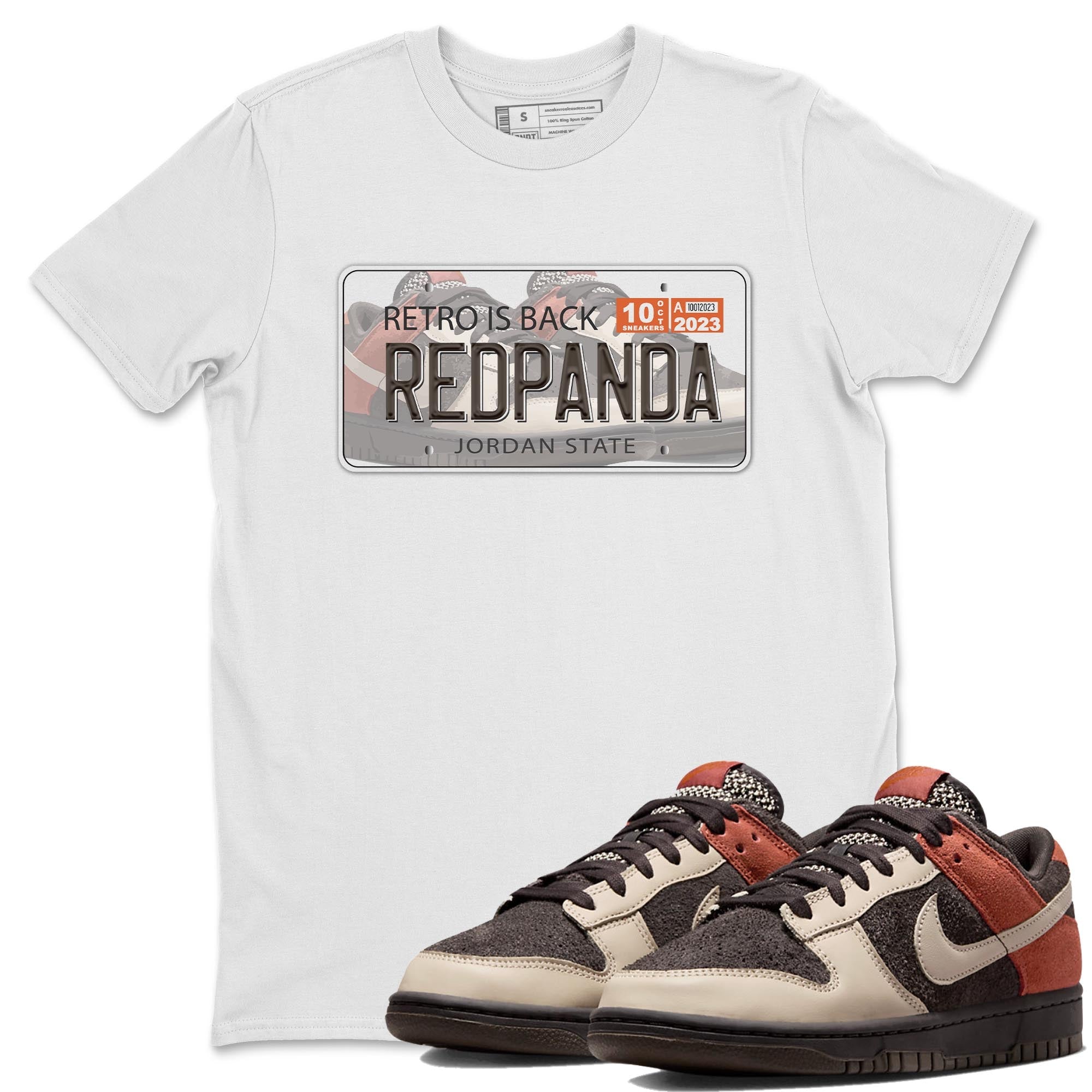 Nike Low Dunk Red Panda shirt to match jordans Jordan Plate sneaker tees Nike Dunk Red Panda Drip Gear Zone Unisex Streetwear Clothing White 1 T-Shirt