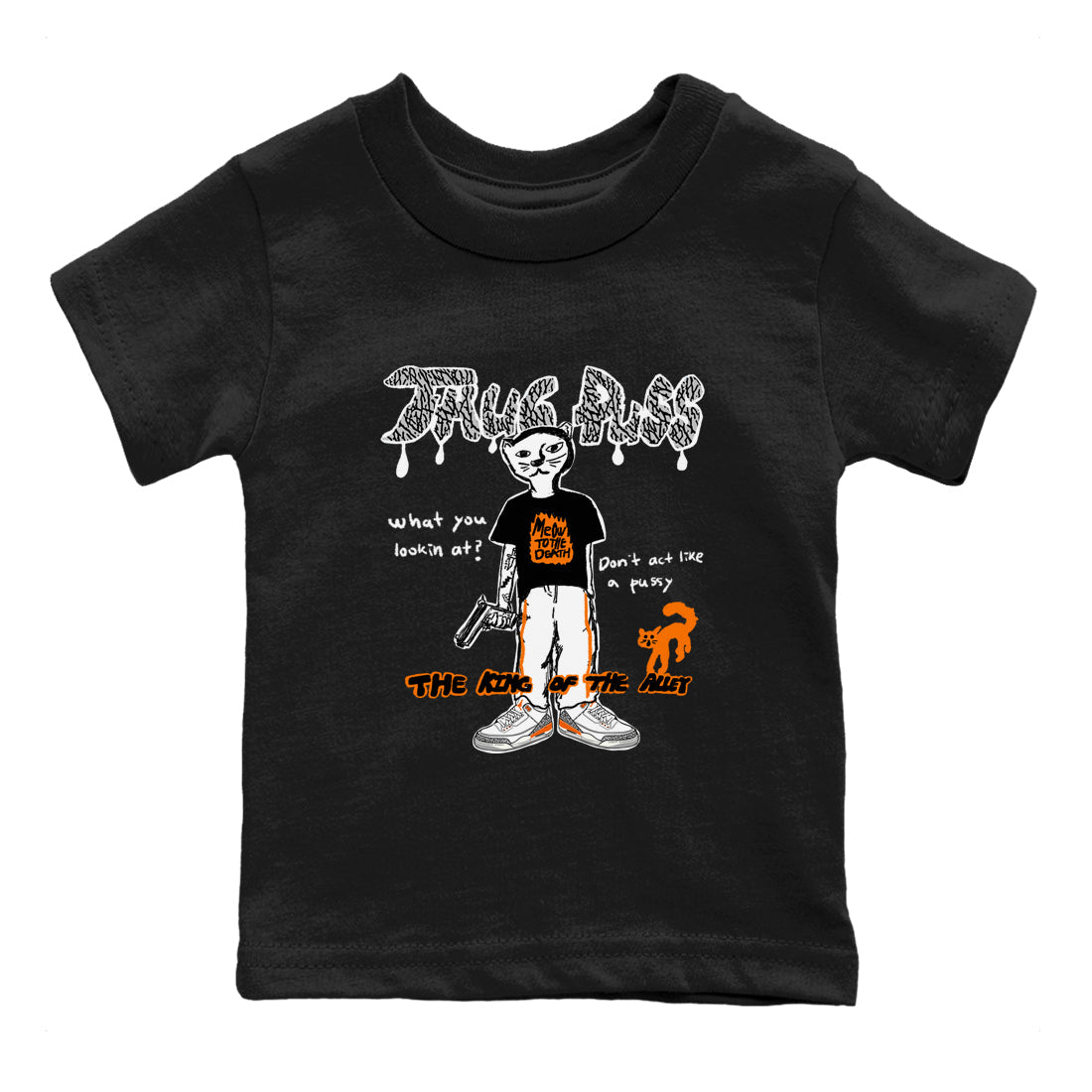  shirt to match jordans AJ3 Georgia Peach sneaker tees  Drip Gear Zone baby toddler Black 2 cotton Shirt