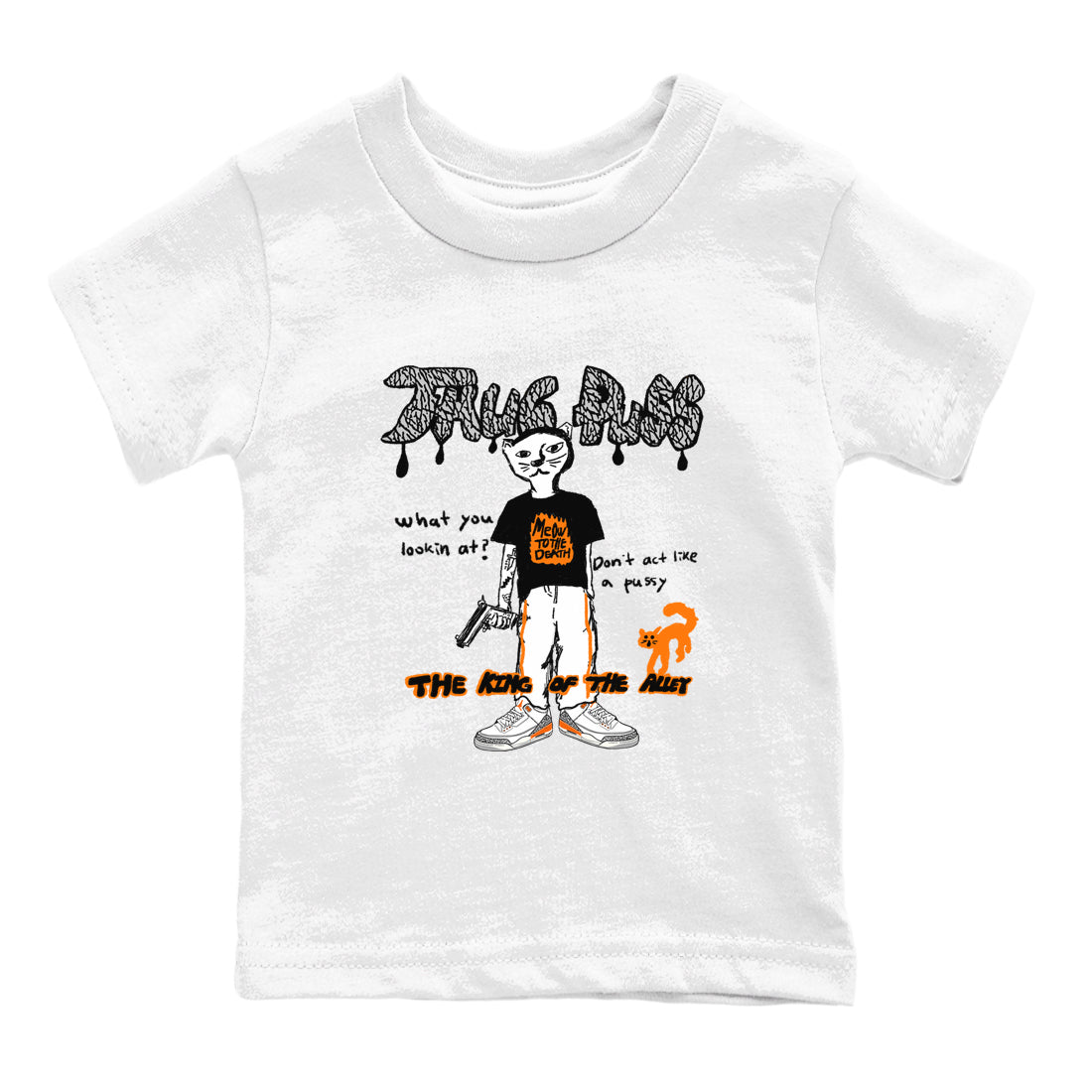  shirt to match jordans AJ3 Georgia Peach sneaker tees  Drip Gear Zone baby toddler White 2 cotton Shirt