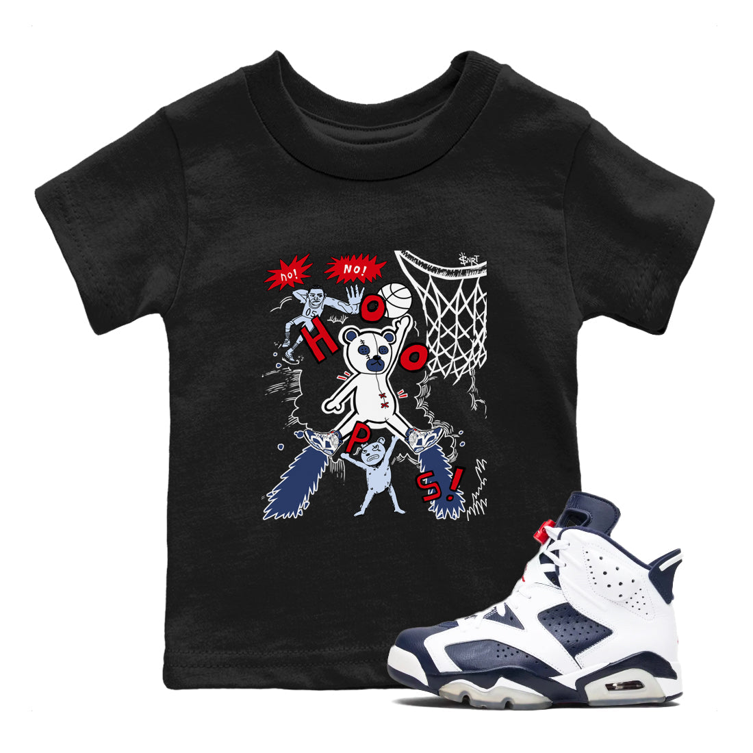  shirt to match jordans AJ6 Olympic sneaker tees  Drip Gear Zone baby toddler Black 1 cotton Shirt