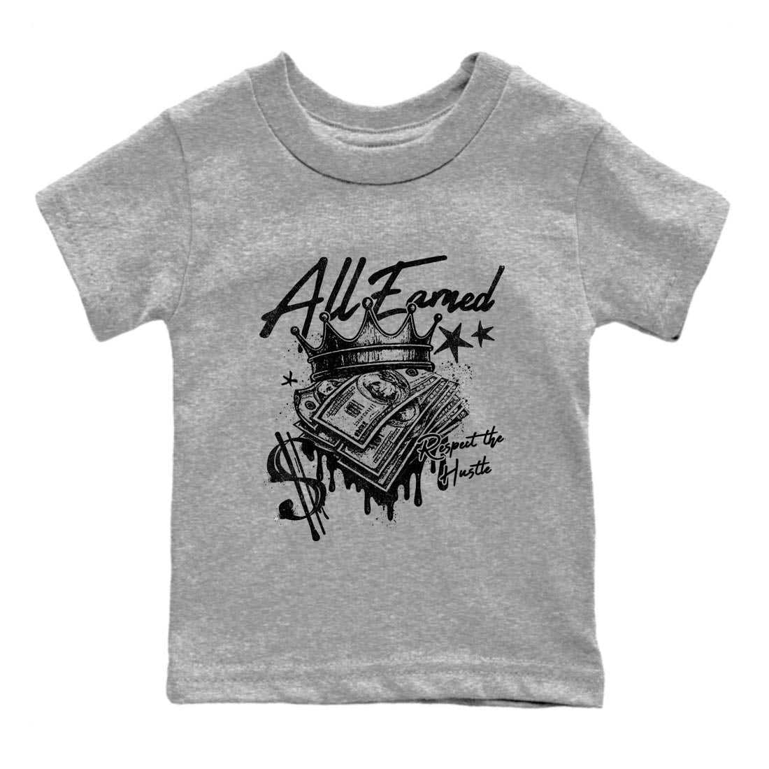 Sneaker Threads  Sneaker Tees To Match Air Jordan 4 Black Cat  All Earned Youth Graphic Tee Heather Grey 2. Perfect for Jordan releases 2025 colorways.
