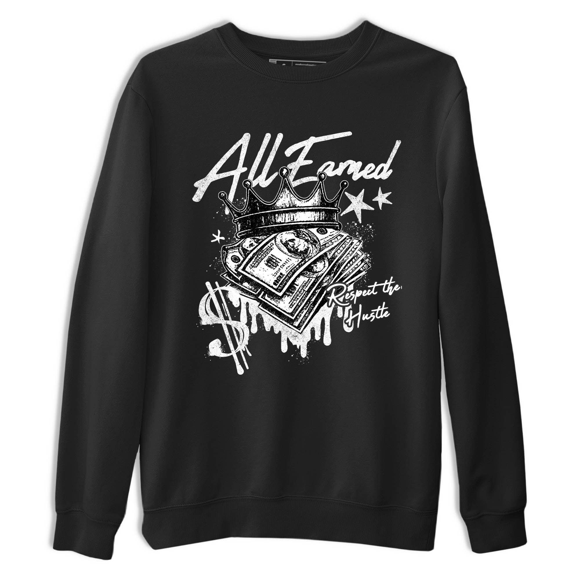 Sneaker Threads  Sneaker Tees To Match Air Jordan 4 Black Cat  All Earned Graphic Tee Black 2. Perfect for Jordan releases 2025 colorways.