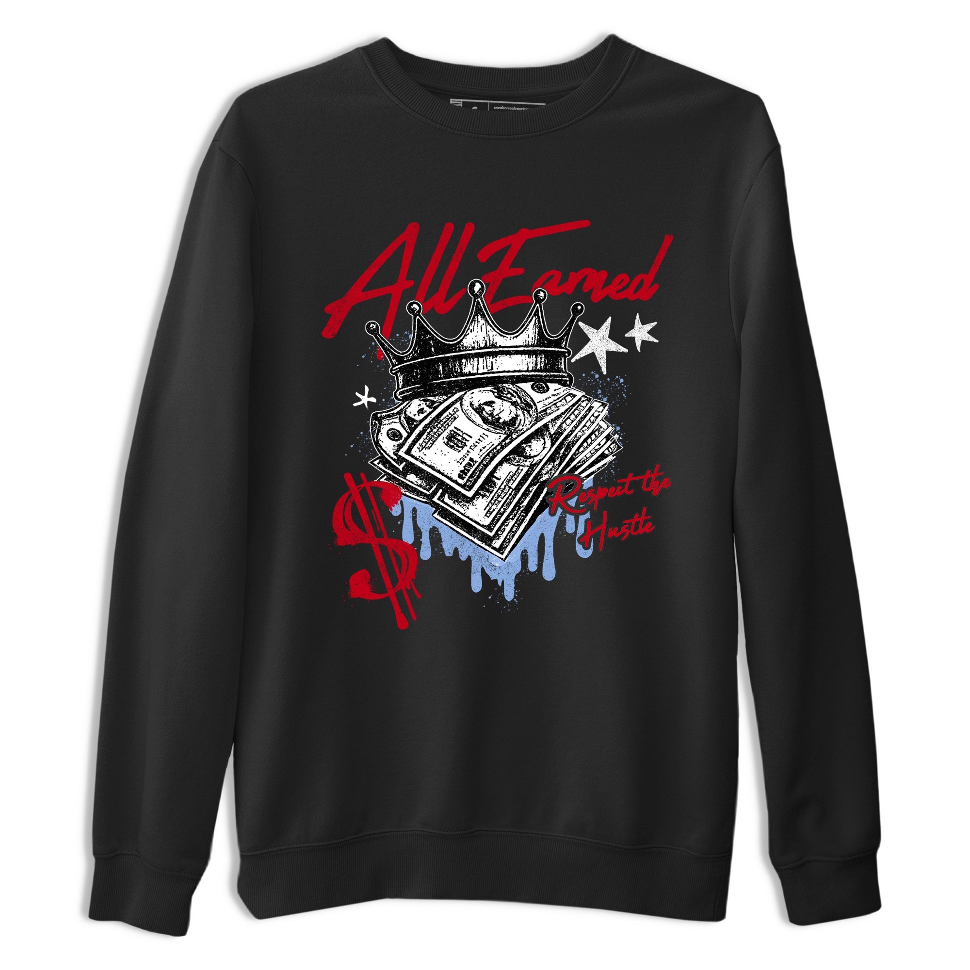 Sneaker match tees  Sneaker Tees To Match Air Jordan 5 Fire Red Shoes  All Earned Tee Black 2