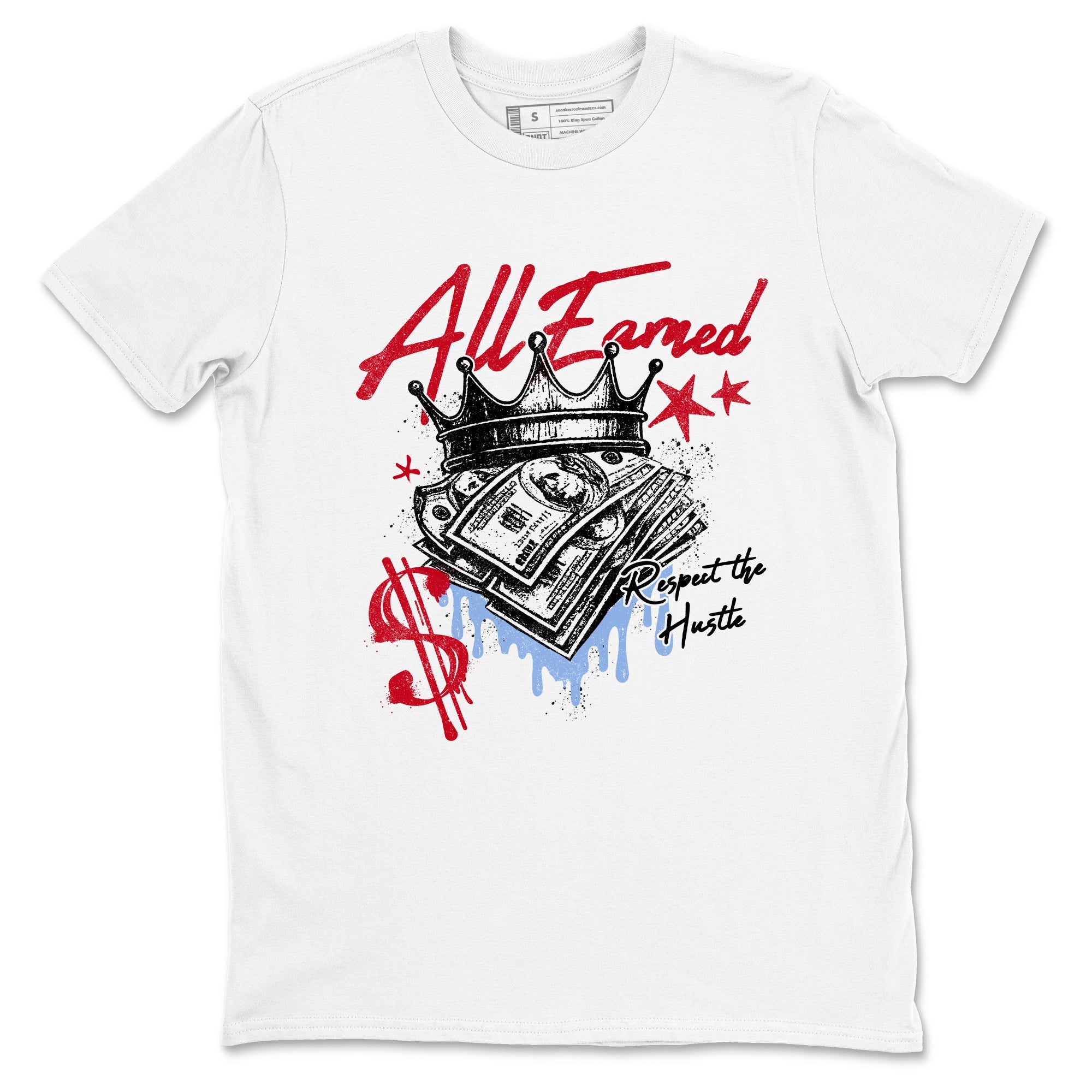 Sneaker match tees  Sneaker Tees To Match Air Jordan 5 Fire Red Shoes  All Earned Tee White 2