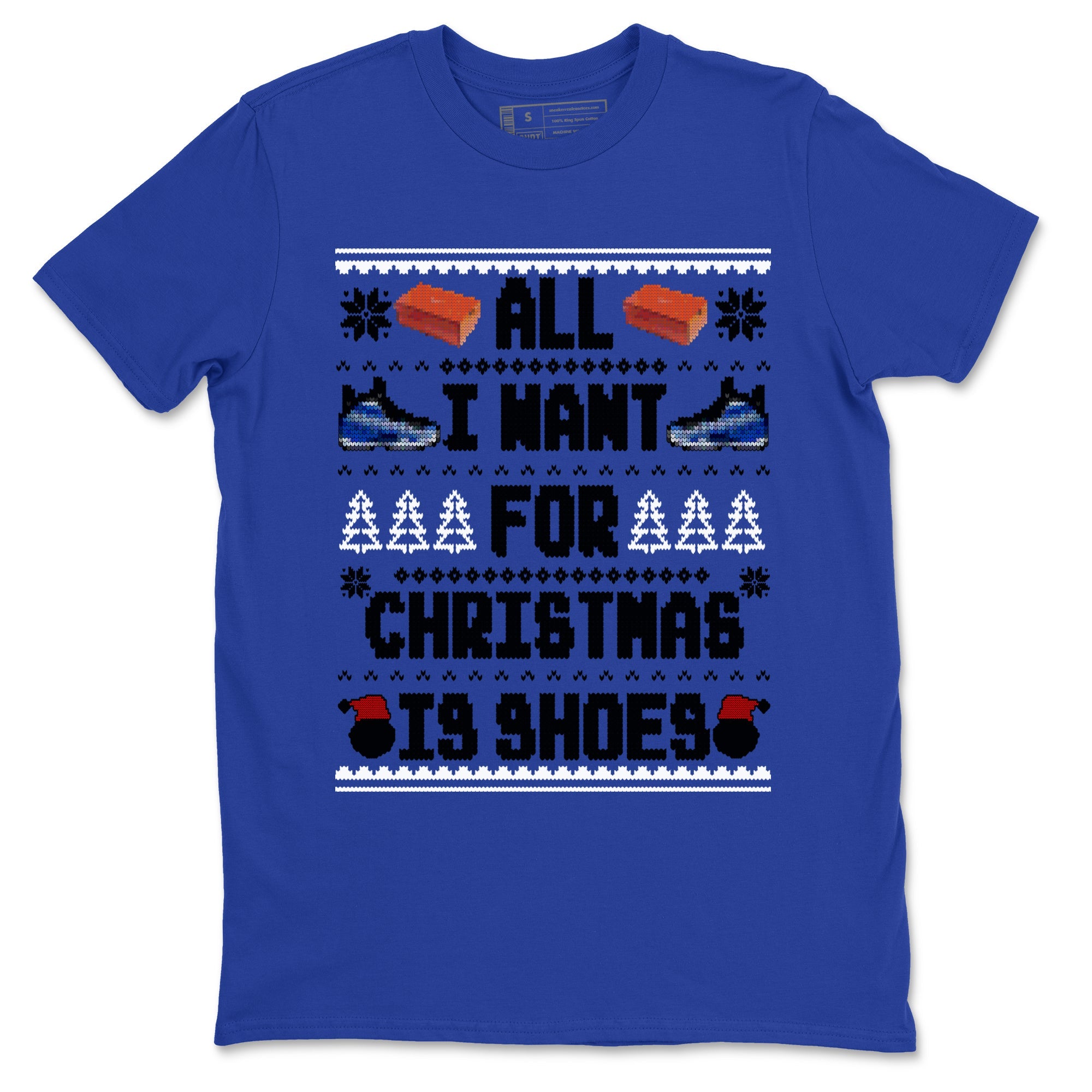 Air Foamposite One Royal t shirts to match sneakers Special Christmas Shirts All I Want For Christmas Is Shoes sneaker match tees Foams One Royal sneaker match tee Drip Gear Zone unisex cotton Royal Blue 2 shirts