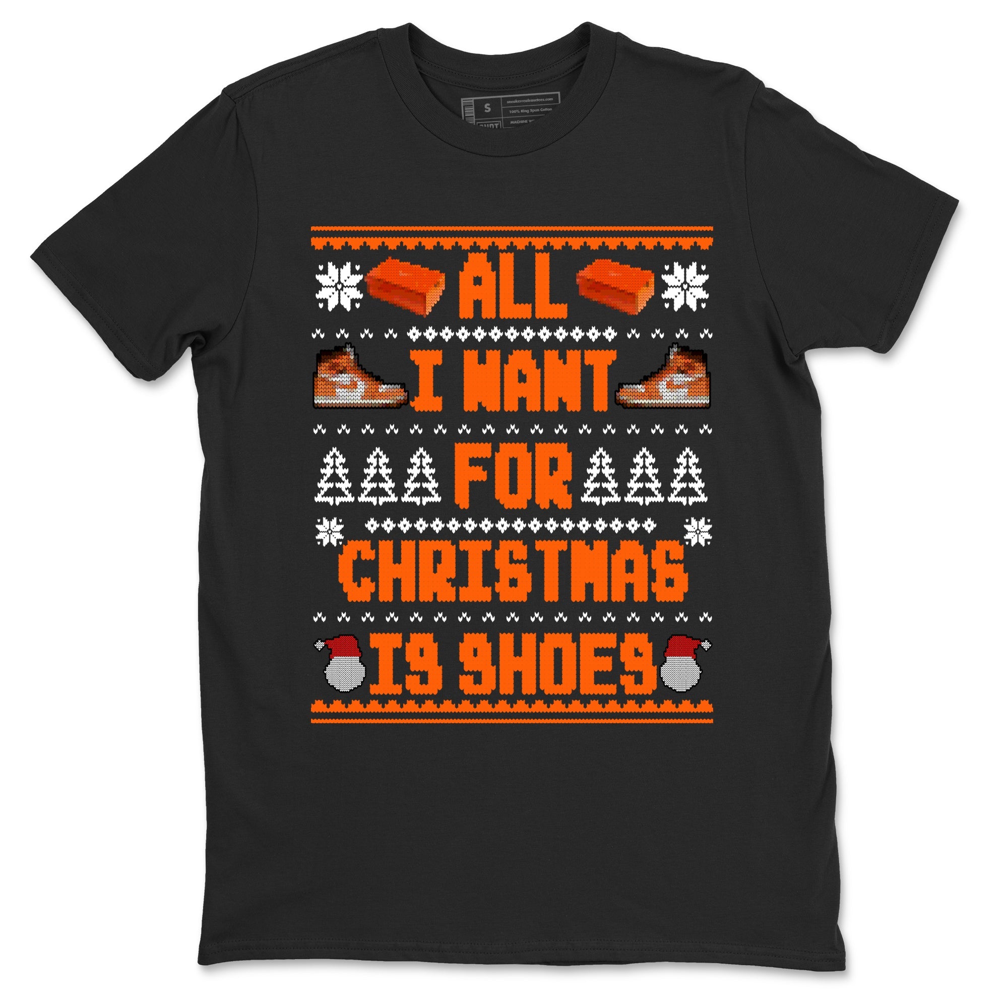 Air Jordan 1 Starfish t shirts to match sneakers Special Christmas Shirts All I Want For Christmas Is Shoes sneaker match tees 1s Starfish sneaker match tee Drip Gear Zone unisex cotton Black 2 shirts