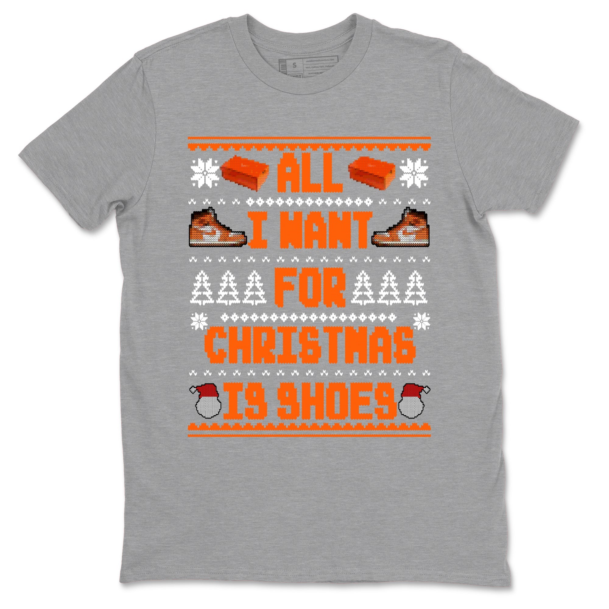 Air Jordan 1 Starfish t shirts to match sneakers Special Christmas Shirts All I Want For Christmas Is Shoes sneaker match tees 1s Starfish sneaker match tee Drip Gear Zone unisex cotton Heather Grey 2 shirts