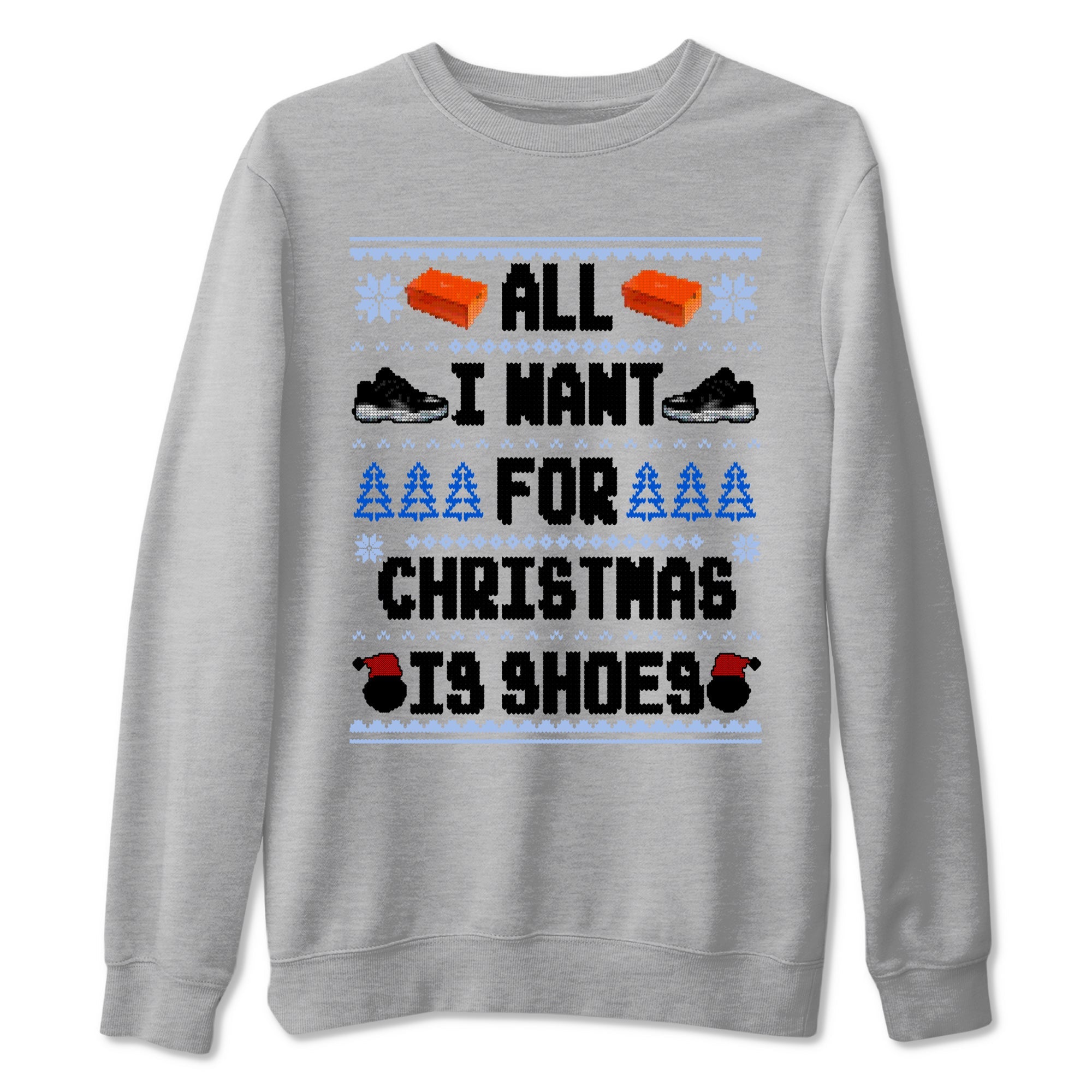Jordan 11 Low Space Jam t shirts to match sneakers Special Christmas Shirts All I Want For Christmas Is Shoes sneaker match tees Air Jordan 11 Black and Varsity Royal sneaker match tee Drip Gear Zone unisex cotton Heather Grey 2 shirts