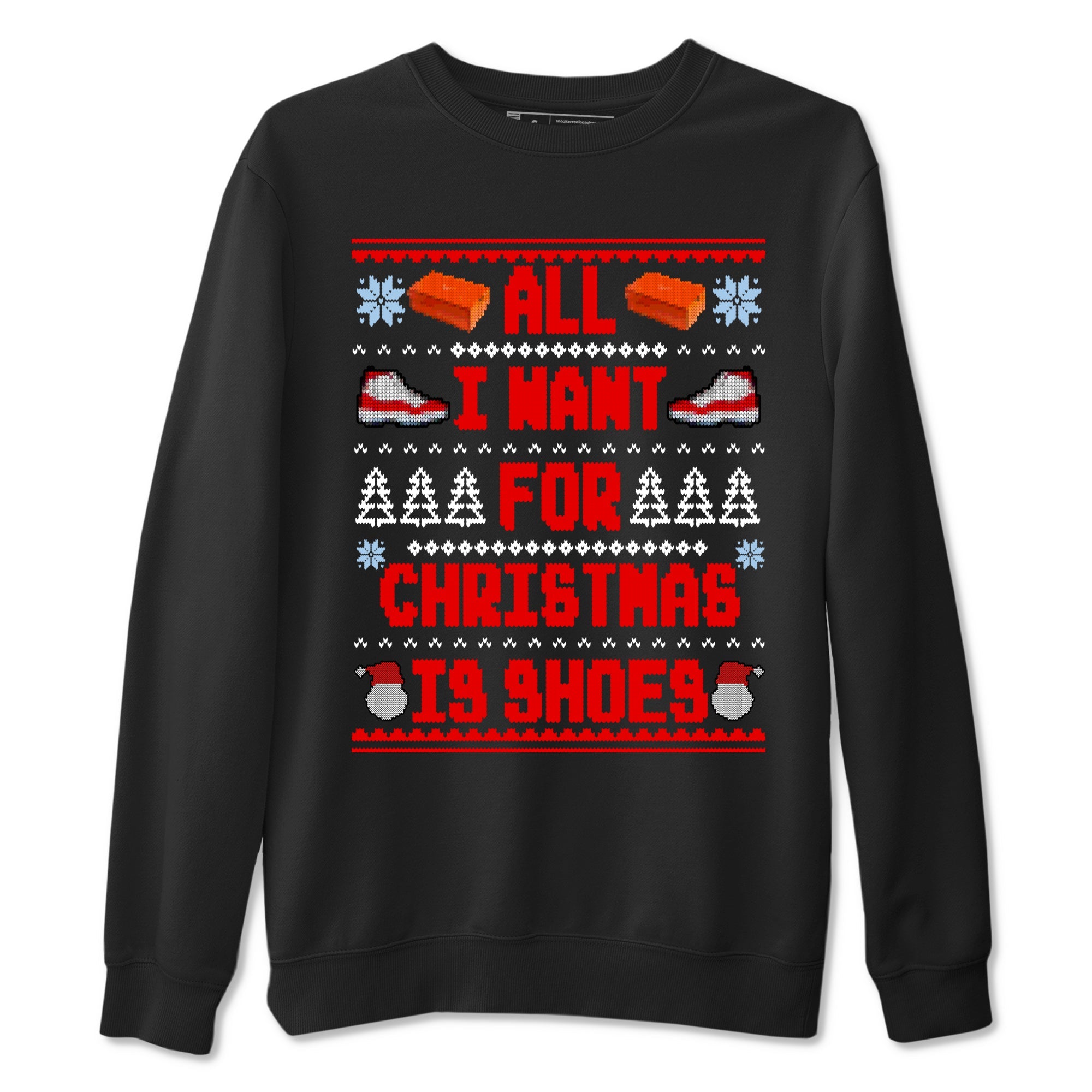 Retro 11s Cherry t shirts to match sneakers Special Christmas Shirts All I Want For Christmas Is Shoes sneaker match tees Air Jordan 11 Cherry sneaker match tee Drip Gear Zone unisex cotton Black 2 shirts