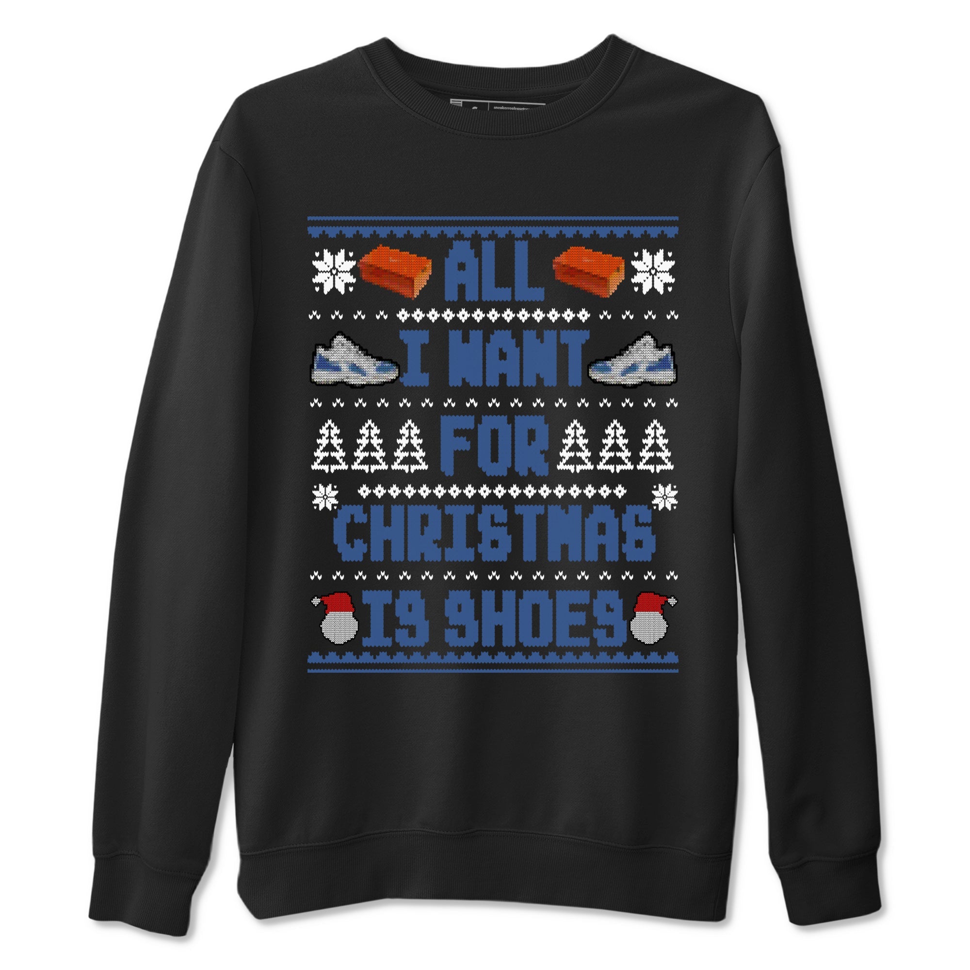 11s Diffused Blue t shirts to match sneakers Special Christmas Shirts All I Want For Christmas Is Shoes sneaker match tees Air Jordan 11 Diffused Blue sneaker match tee Drip Gear Zone unisex cotton Black 2 shirts