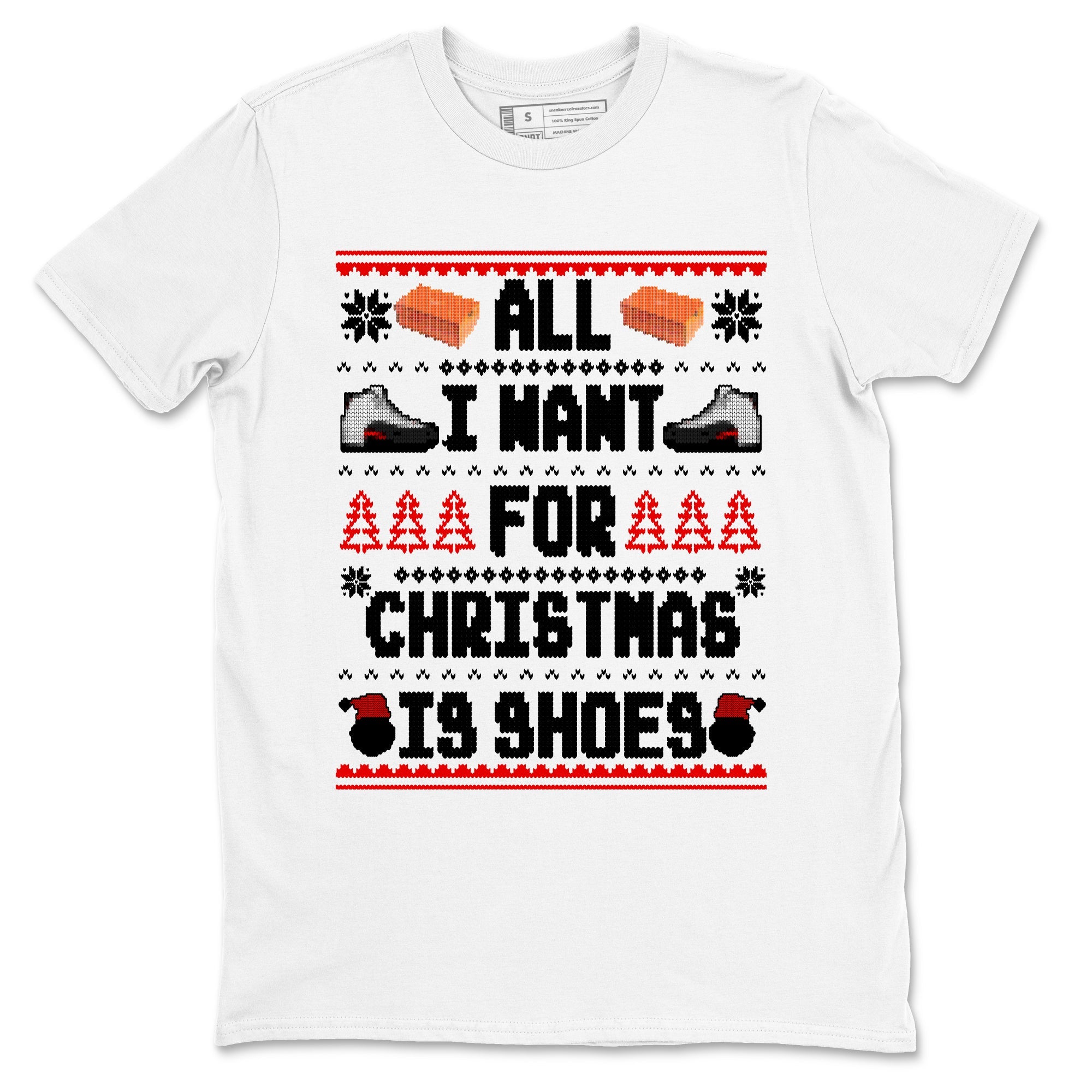 12s Taxi Flip t shirts to match sneakers Special Christmas Shirts All I Want For Christmas Is Shoes sneaker match tees Air Jordan 12 Taxi Flip sneaker match tee Drip Gear Zone unisex cotton White 2 shirts