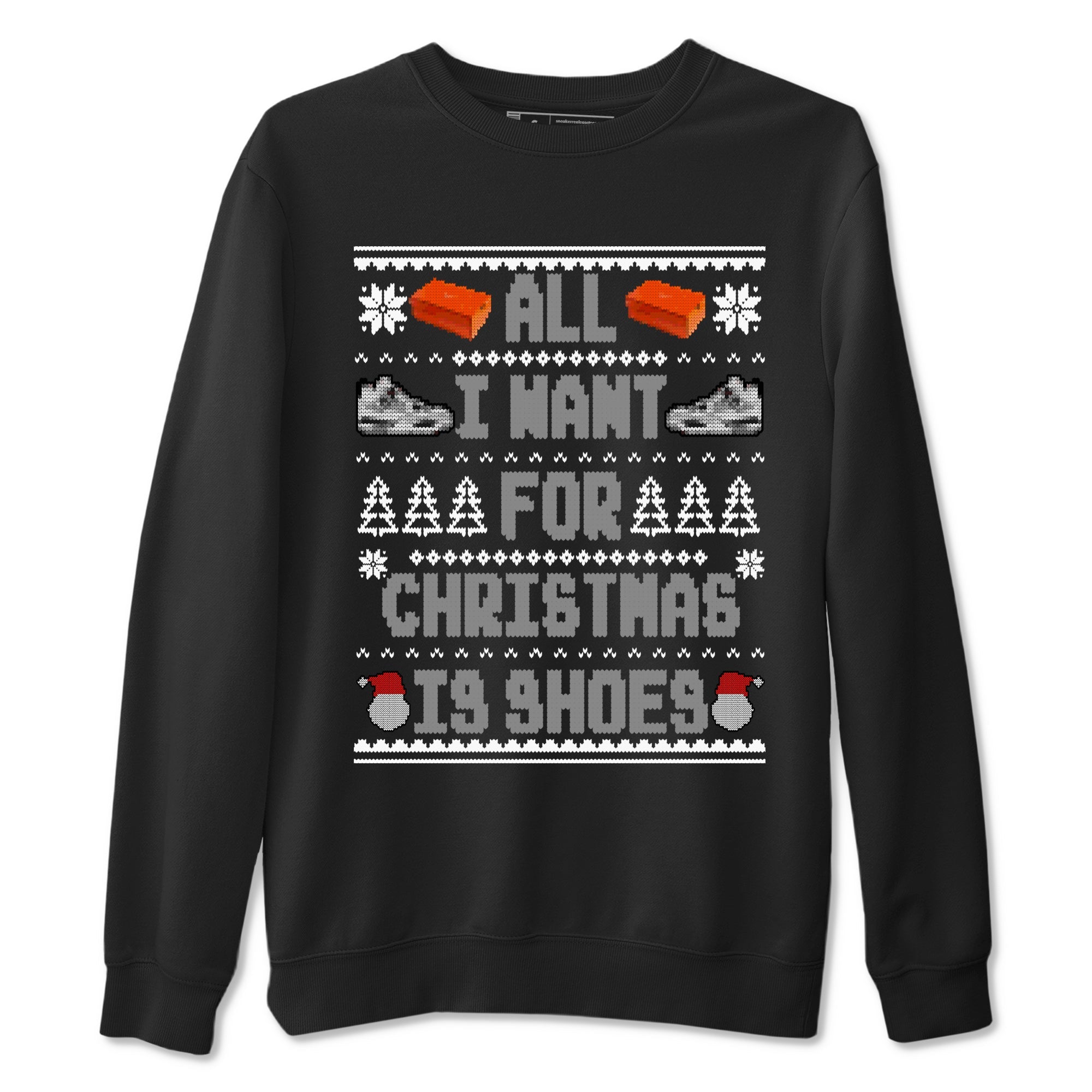 Air Jordan 4 Military Black t shirts to match sneakers Special Christmas Shirts All I Want For Christmas Is Shoes sneaker match tees 4s Military Black sneaker match tee Drip Gear Zone unisex cotton Black 2 shirts