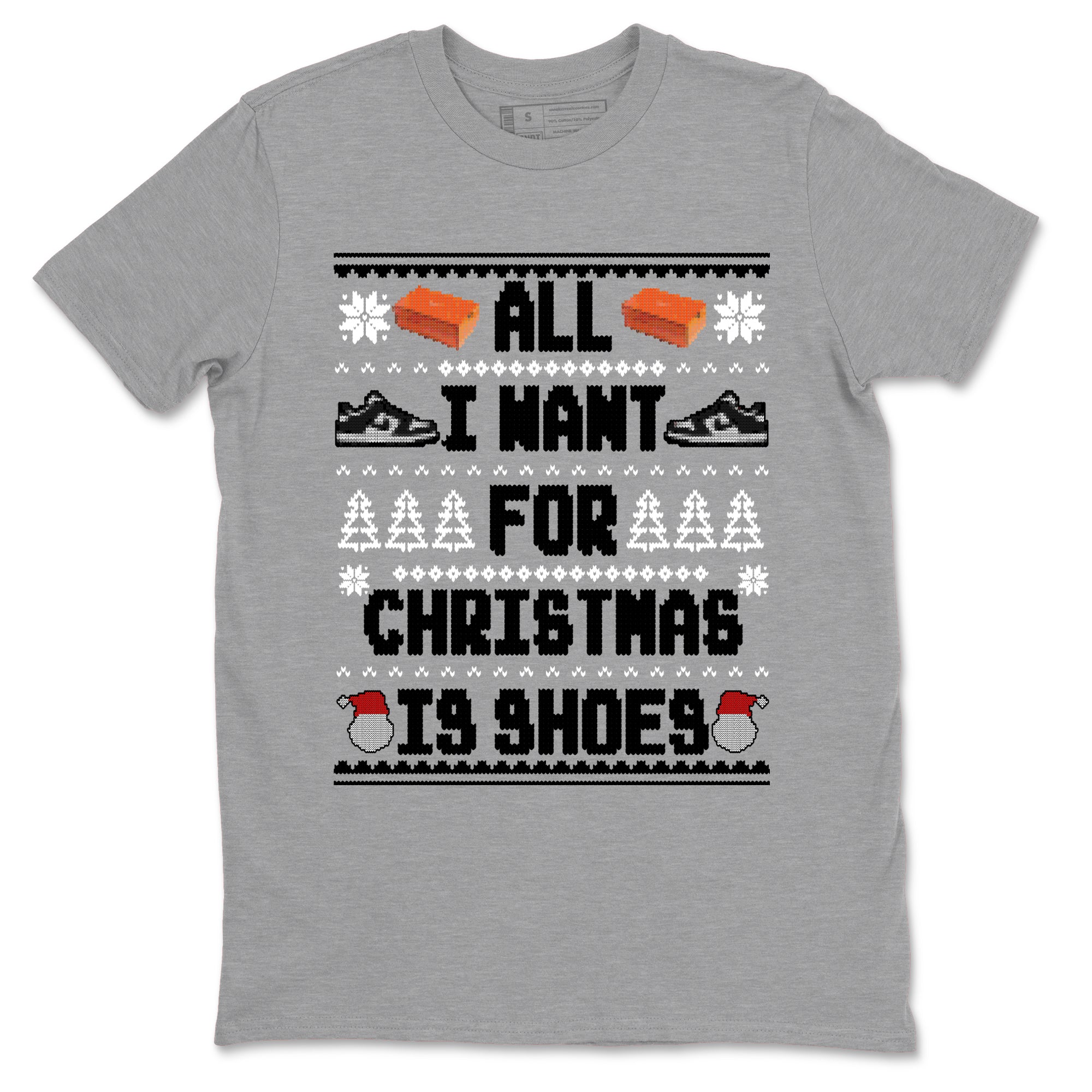 Nike Dunk Panda t shirts to match sneakers Special Christmas Shirts All I Want For Christmas Is Shoes sneaker match tees Dunk Panda sneaker match tee Drip Gear Zone unisex cotton Heather Grey 2 shirts