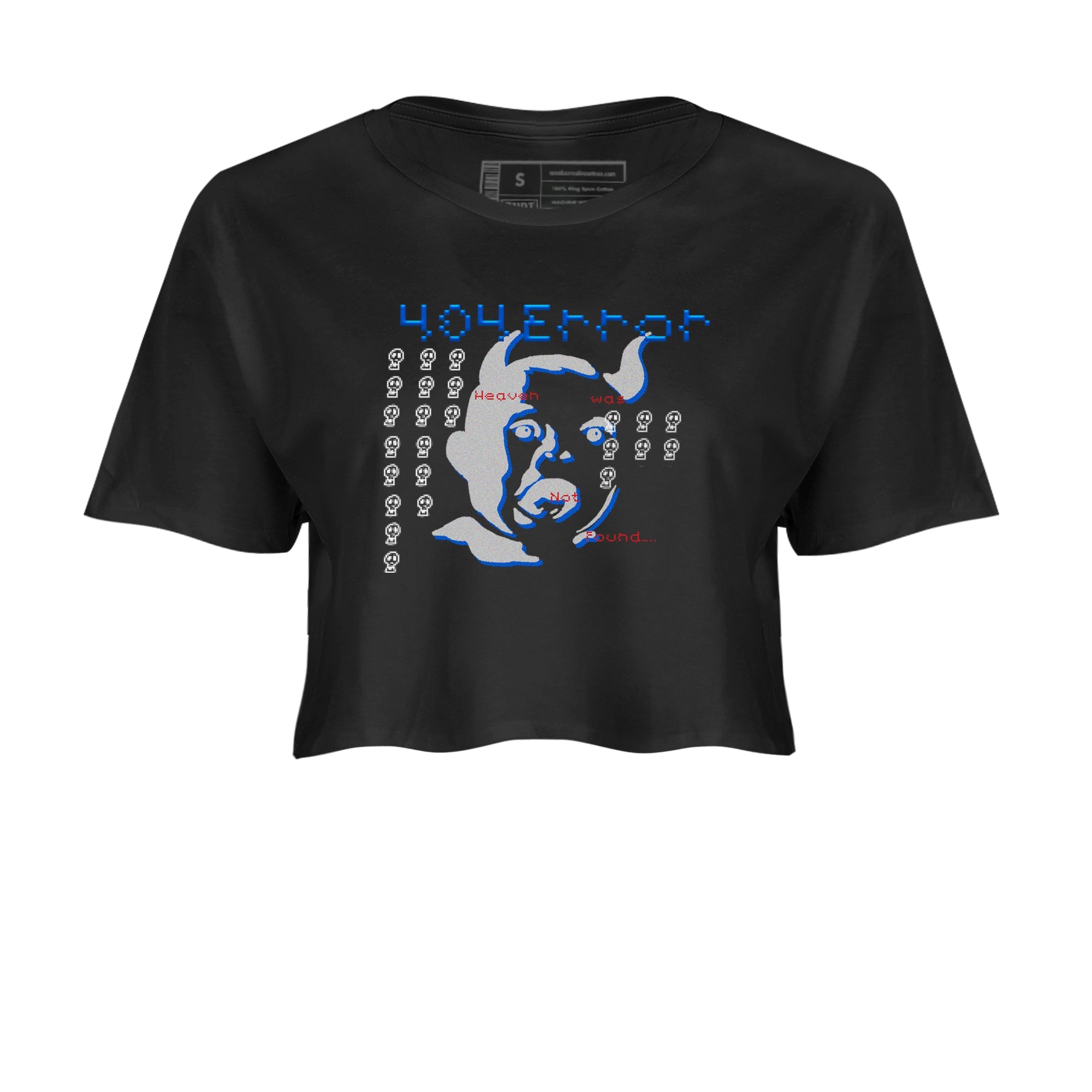 Air Force 1 404 Error shirt to match jordans Are You Blessed sneaker tees Air Force 1 404 Error Drip Gear Zone Black 2 crop length shirt