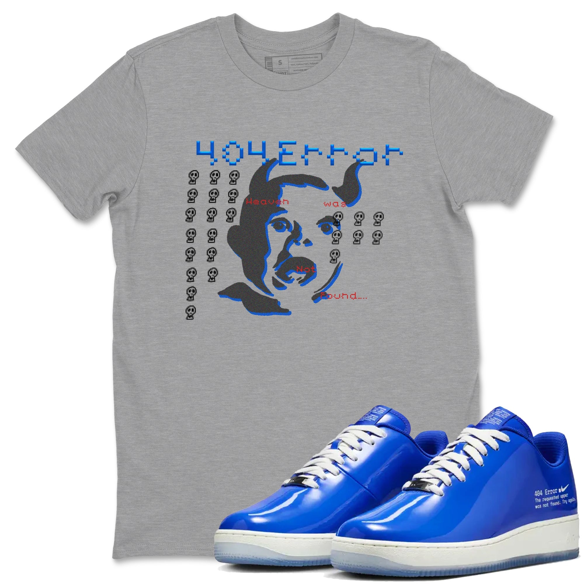 Air Force 1 404 Error shirt to match jordans Are You Blessed sneaker tees Air Force 1 404 Error Drip Gear Zone unisex cotton Heather Grey 1 crew neck shirt
