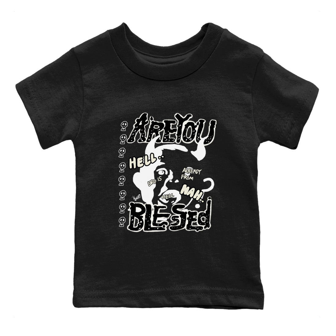AJ5 Sail shirt to match jordans Are You Blessed sneaker tees Air Jordan 5 Sail Drip Gear Zone baby toddler Black 2 cotton Shirt