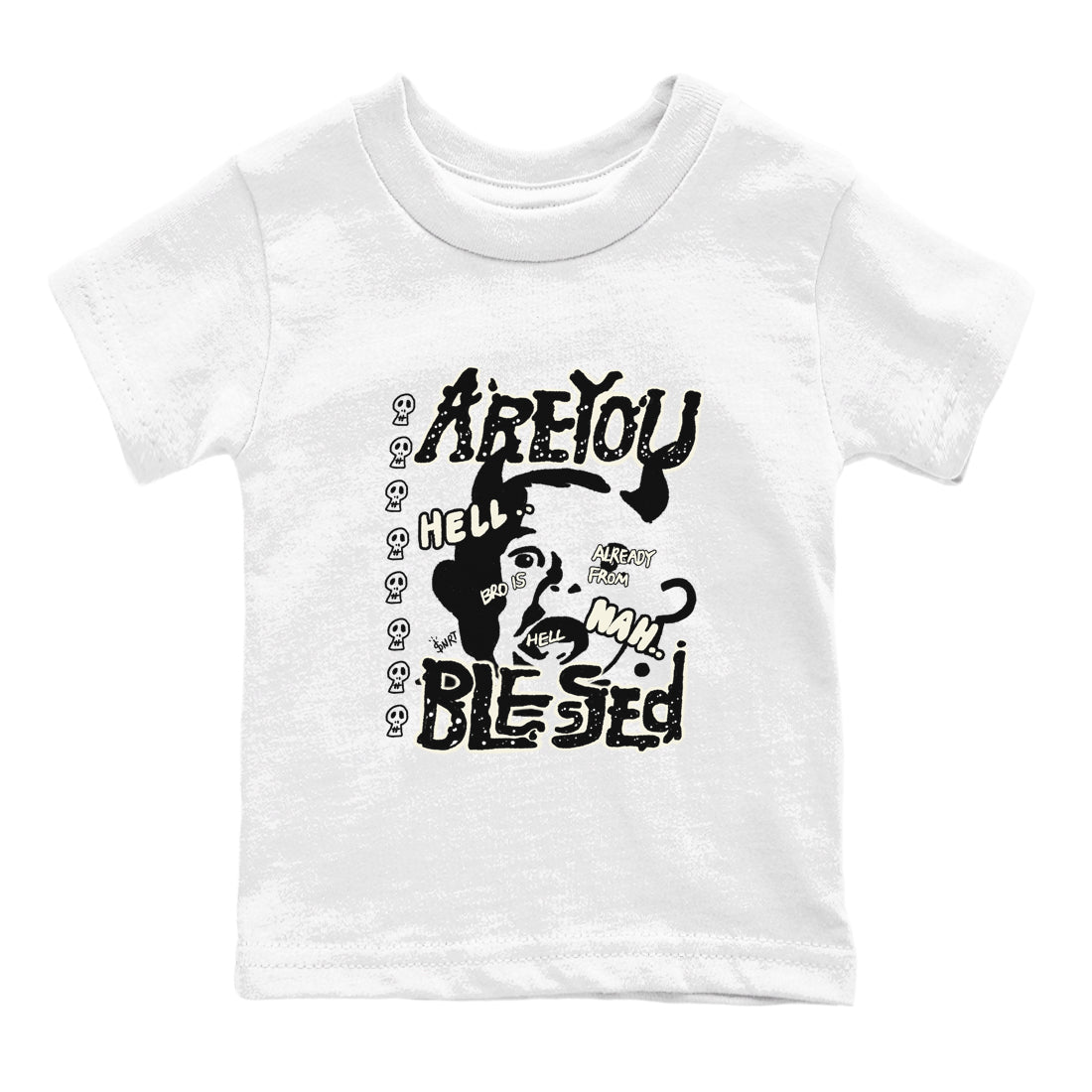 AJ5 Sail shirt to match jordans Are You Blessed sneaker tees Air Jordan 5 Sail Drip Gear Zone baby toddler White 2 cotton Shirt