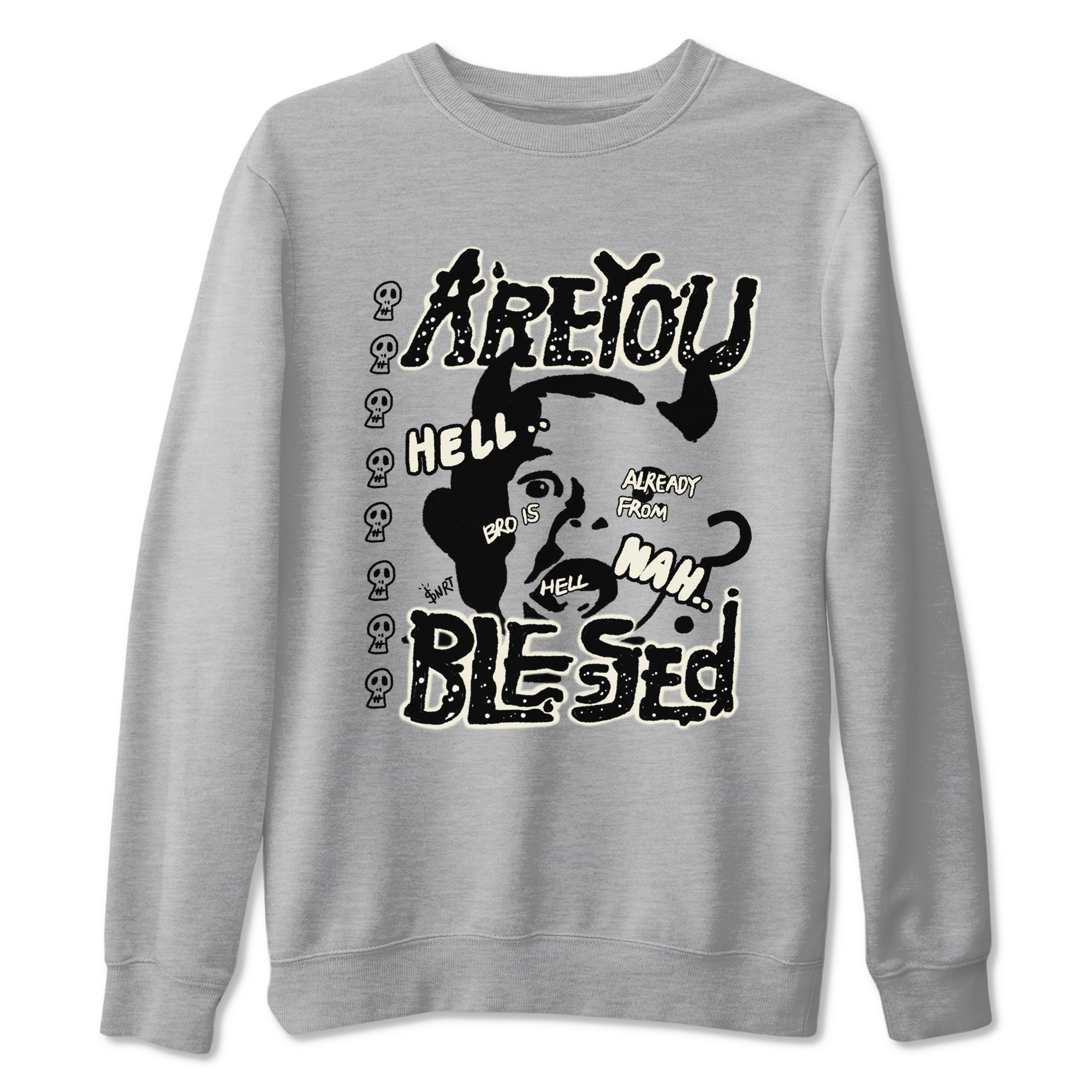 AJ5 Sail shirt to match jordans Are You Blessed sneaker tees Air Jordan 5 Sail Drip Gear Zone unisex cotton Heather Grey 2 crew neck shirt