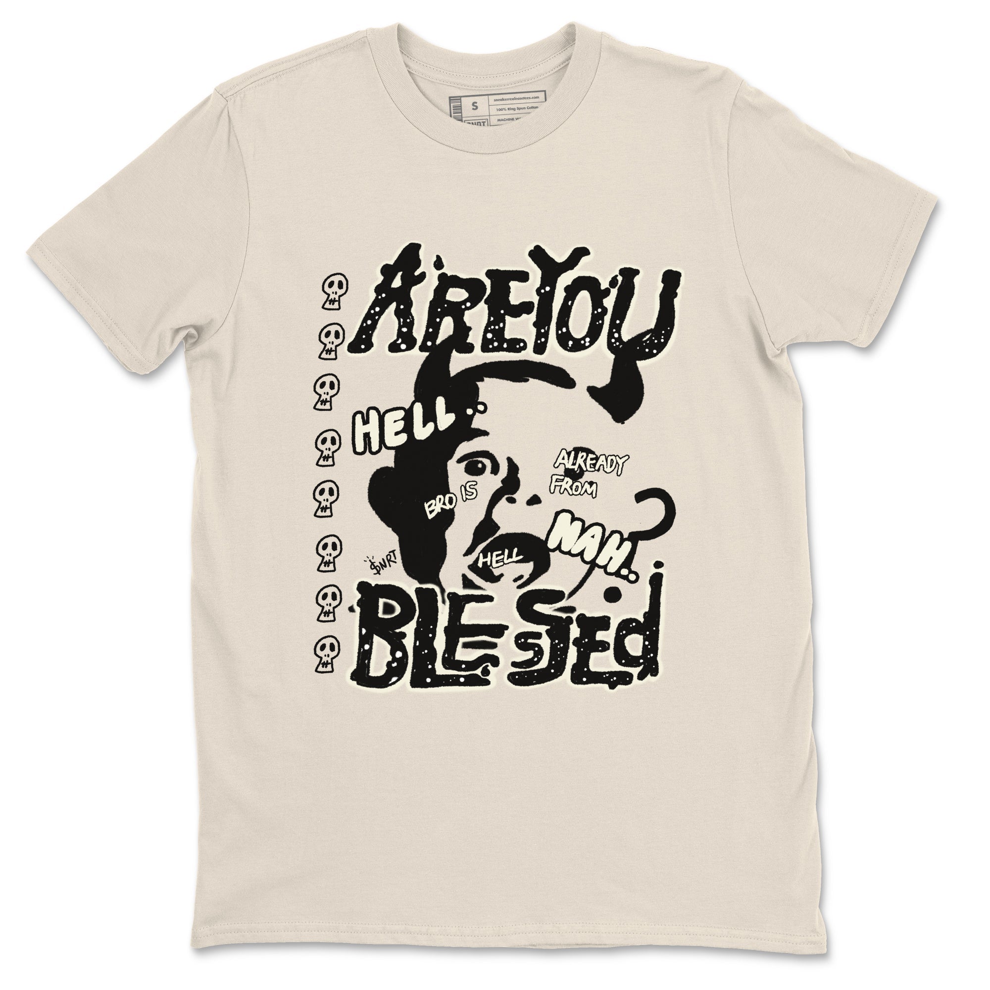 AJ5 Sail shirt to match jordans Are You Blessed sneaker tees Air Jordan 5 Sail Drip Gear Zone unisex cotton Natural 2 crew neck shirt