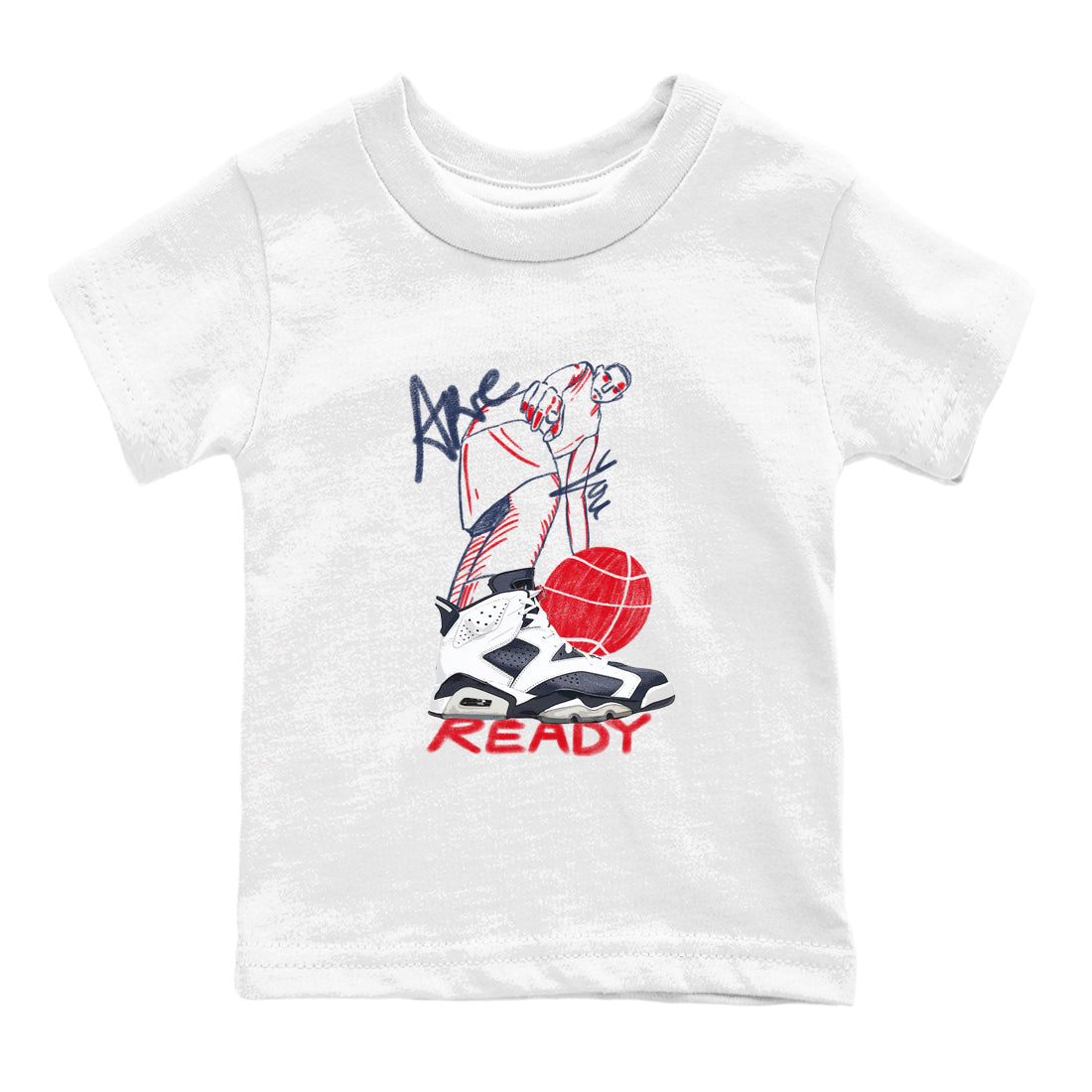 6s Olympic shirts to match jordans Are You Ready sneaker match tees Air Jordan 6 Olympic Drip Gear Zone streetwear brand Baby and Youth White 2 cotton tee