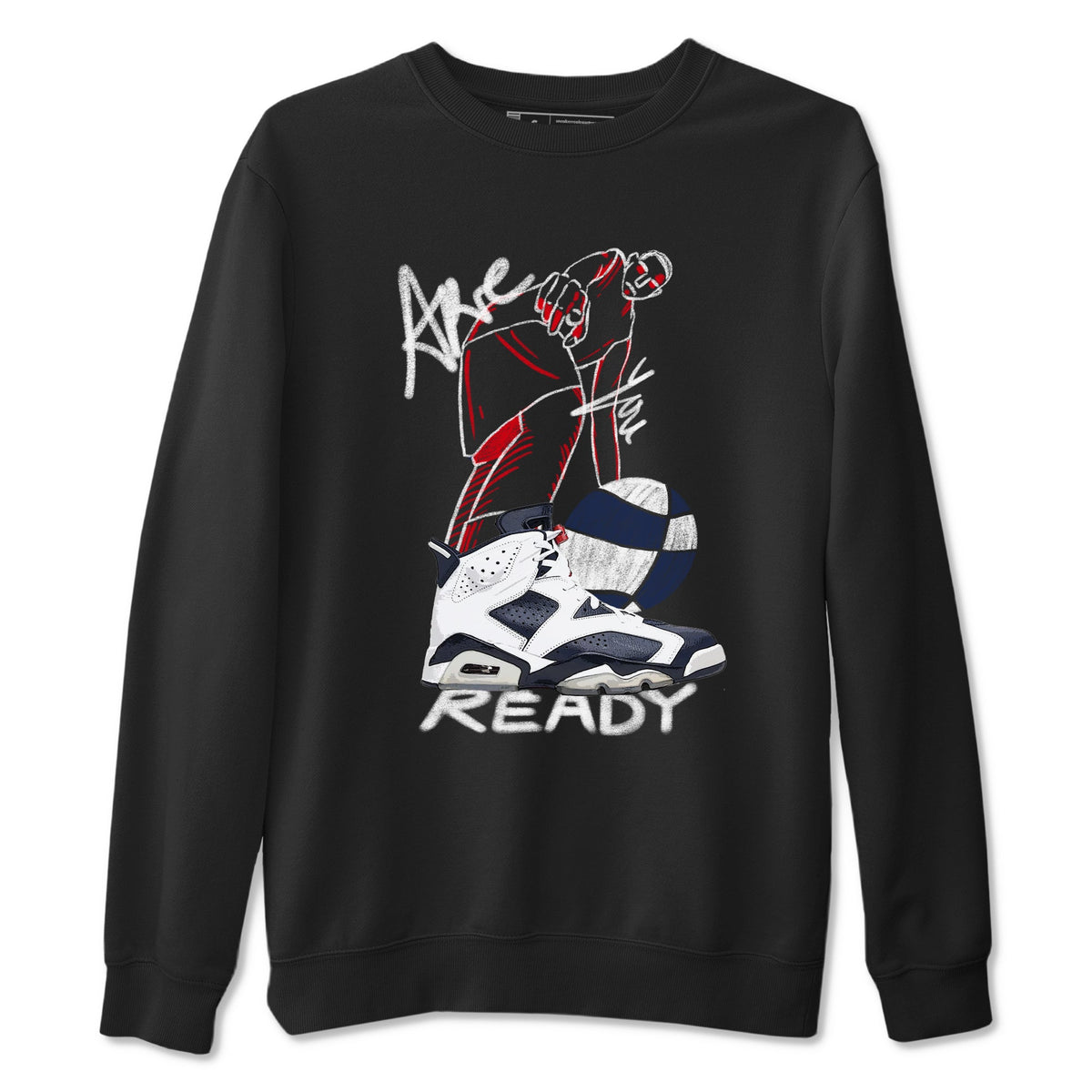6s Olympic shirts to match jordans Are You Ready sneaker match tees Air Jordan 6 Olympic Drip Gear Zone streetwear brand Black 2 unisex cotton tee