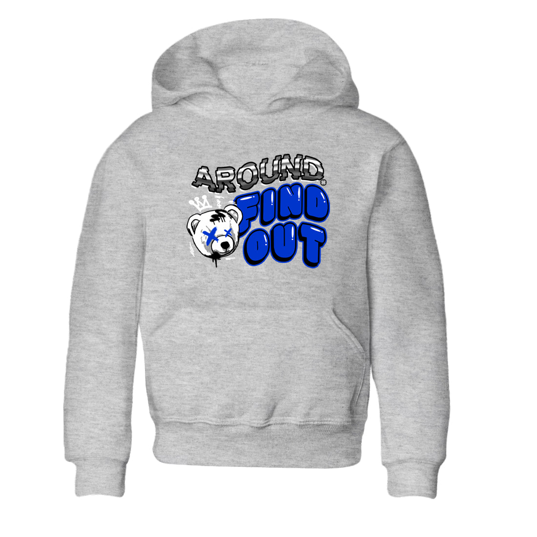 AJ12 Blueberry Blue shirts to match jordans Around And Find Out sneaker match tees Air Jordan 12 Blueberry Drip Gear Zone Youth Baby Heather Grey 2 crew neck shirts