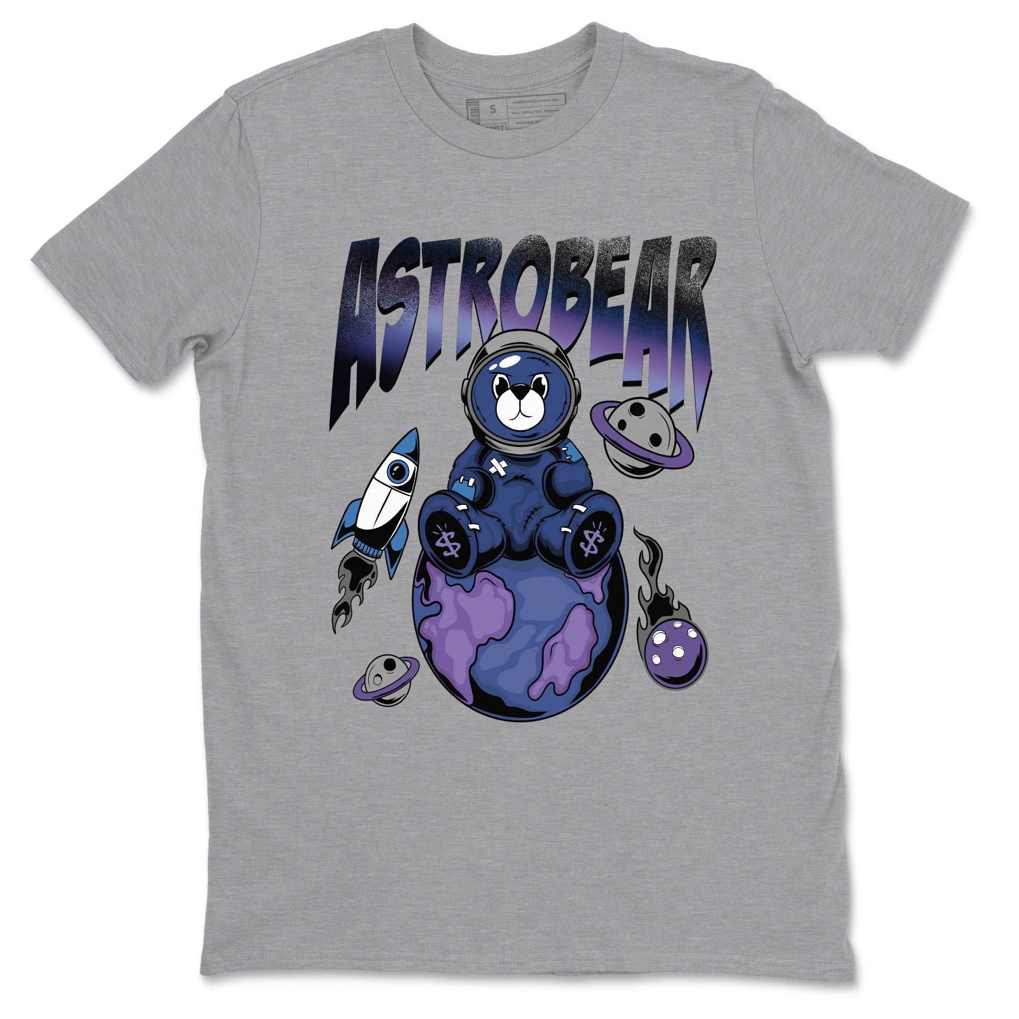 Air Foamposite One Galaxy Shirts To Match Jordans Astrobear Sneaker Shirts Air Foamposite 1 Galaxy Drip Gear Zone Unisex Cotton Crew Neck Heather Grey 2 crew neck shirts