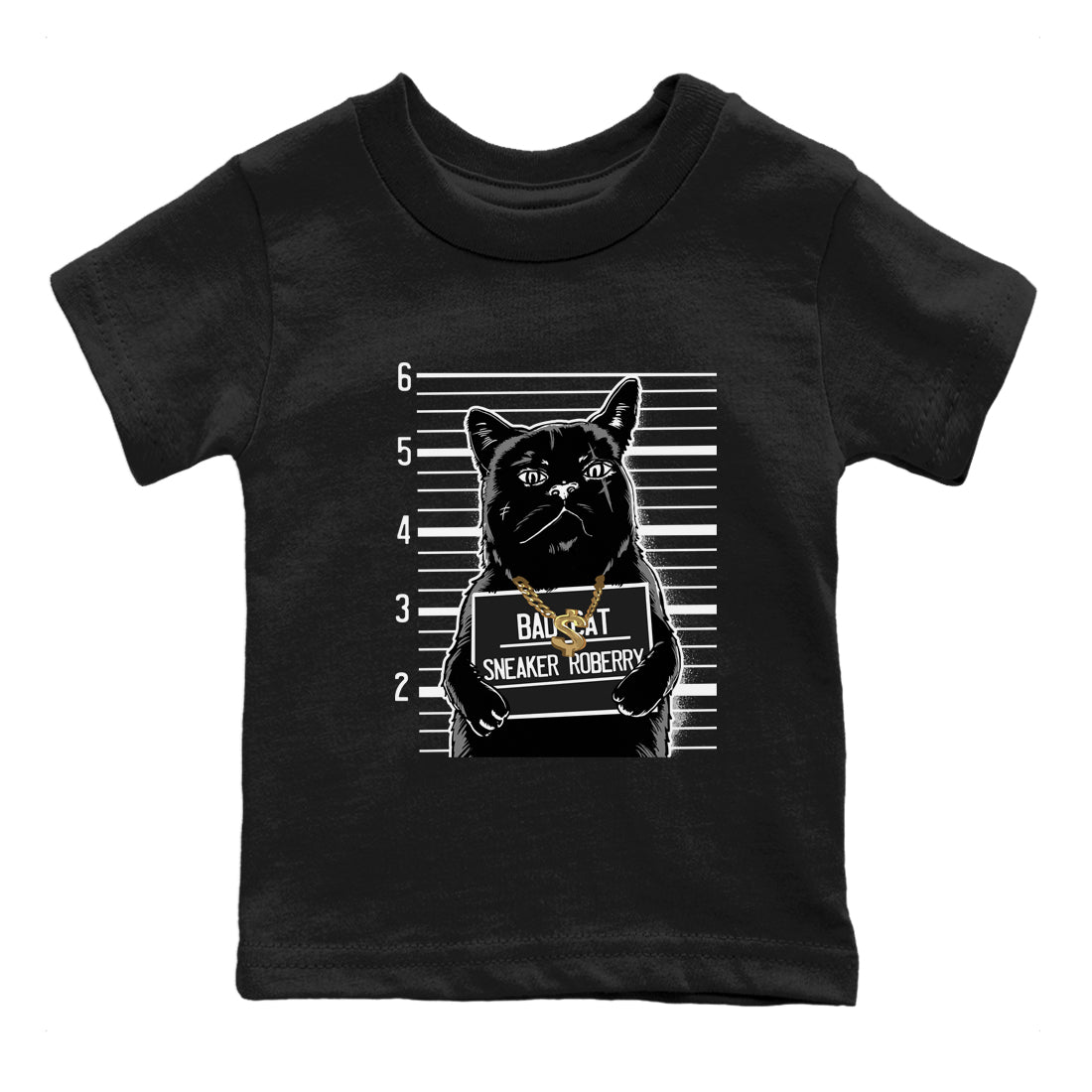 5s Black Cat shirts to match jordans Bad Cat sneaker match tees Air Jordan 5 Black Cat match shoes to clothes Drip Gear Zone Youth Baby Black 2 tee