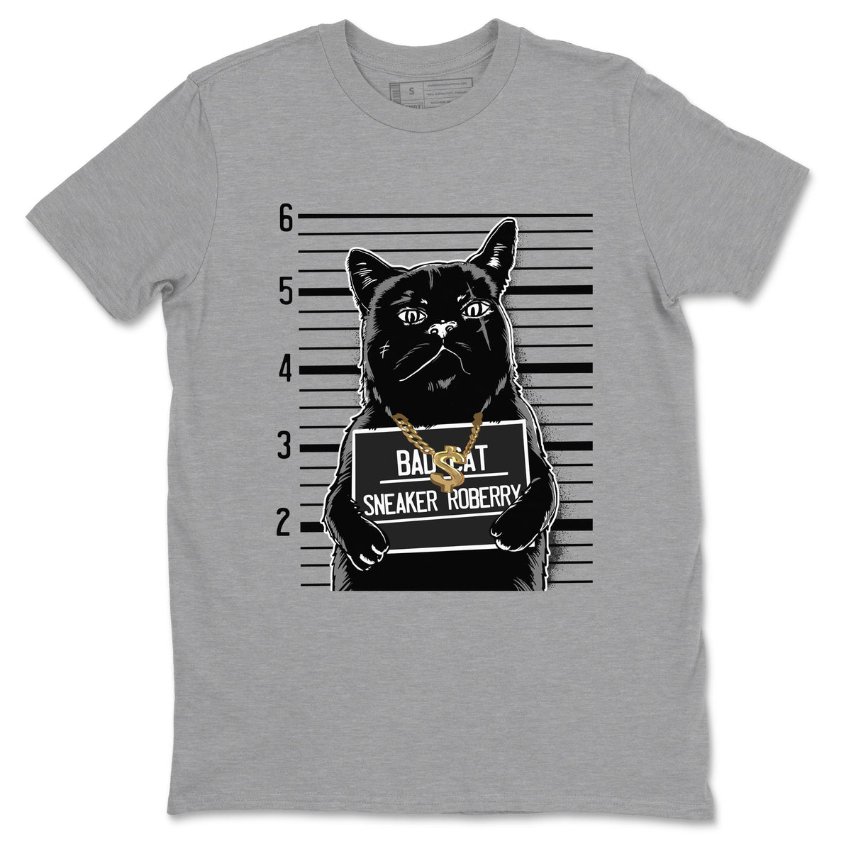 5s Black Cat shirts to match jordans Bad Cat sneaker match tees Air Jordan 5 Black Cat match shoes to clothes Drip Gear Zone unisex cotton Heather Grey 2 shirts