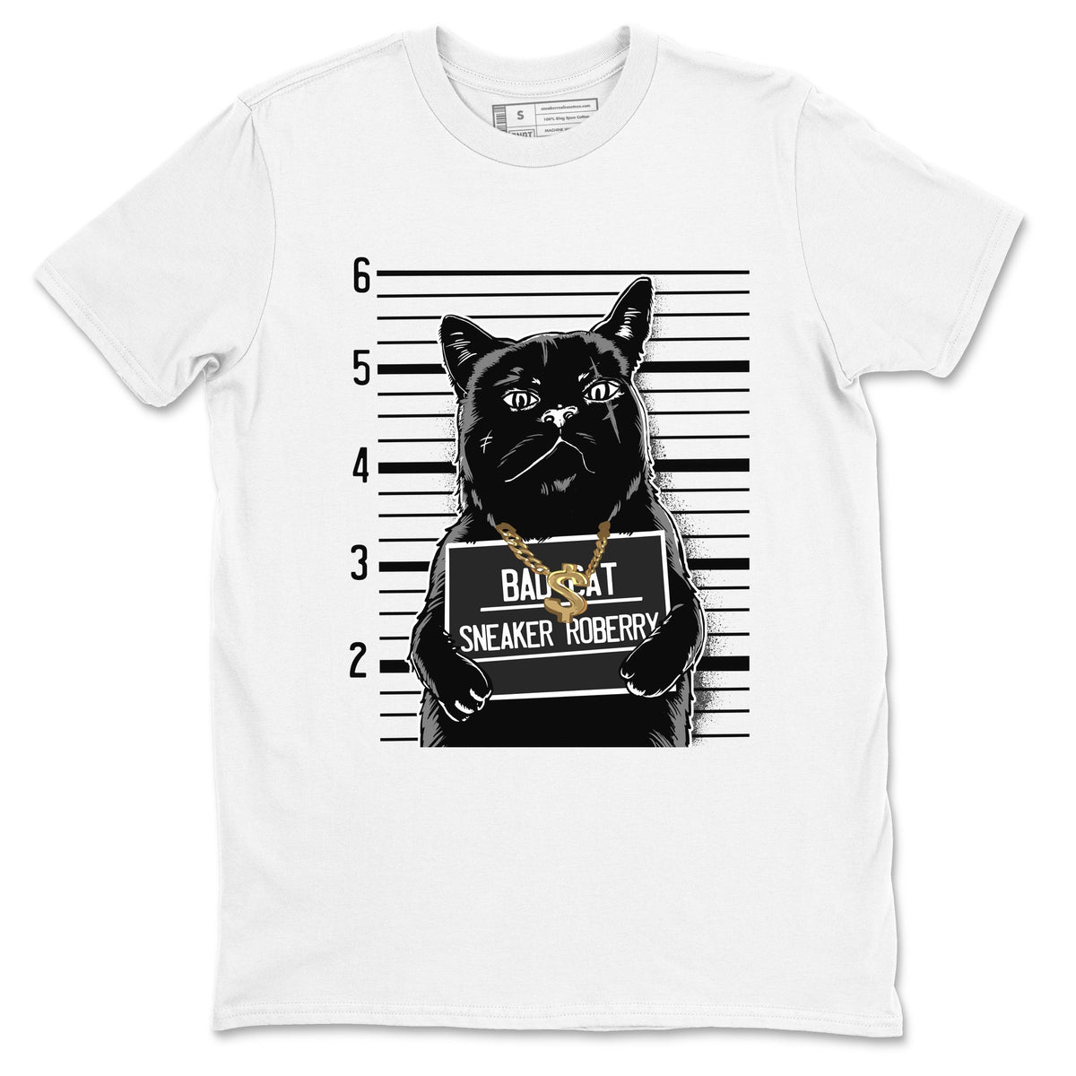 5s Black Cat shirts to match jordans Bad Cat sneaker match tees Air Jordan 5 Black Cat match shoes to clothes Drip Gear Zone unisex cotton White 2 shirts