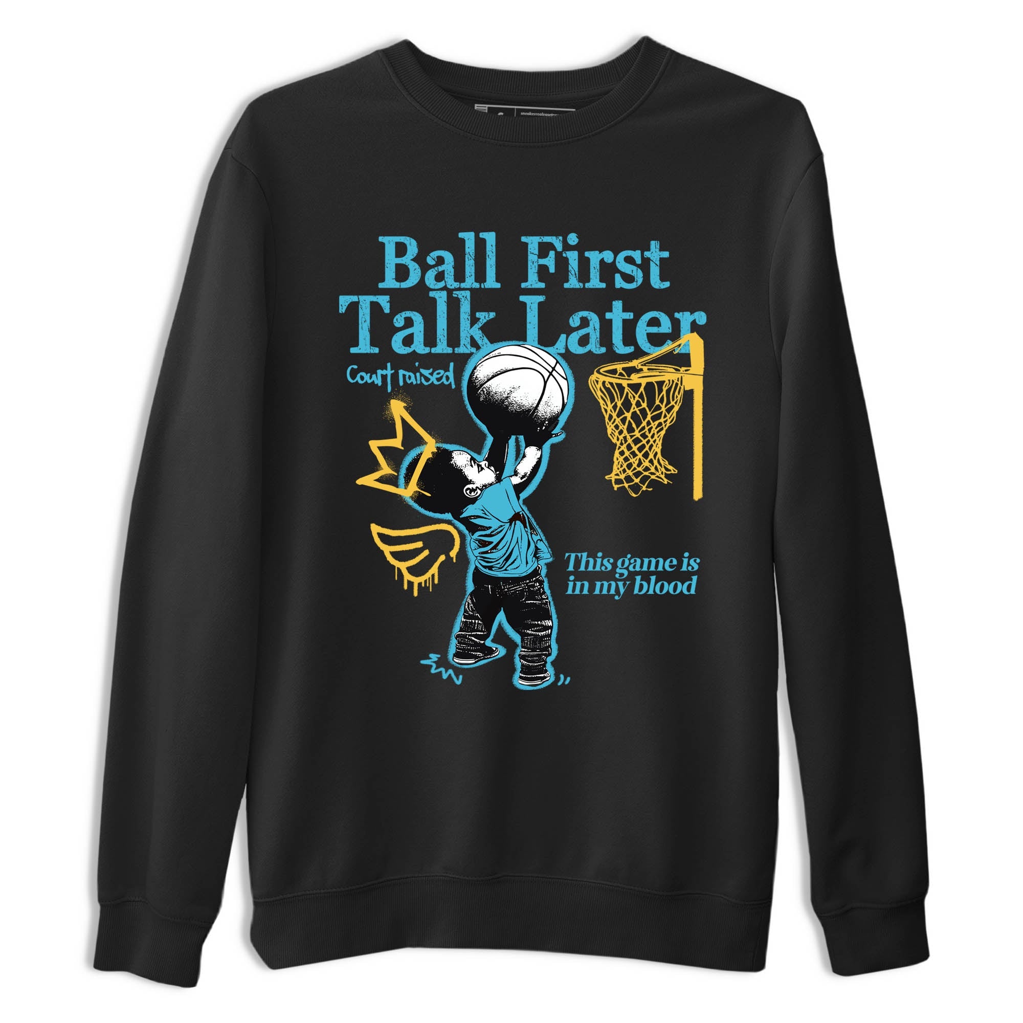 Sneaker Threads  Sneaker Tees To Match Air Jordan 11 Retro Gamma  Ball First Talk Later Graphic Tee Black 2. Perfect for Jordan releases 2025 colorways.