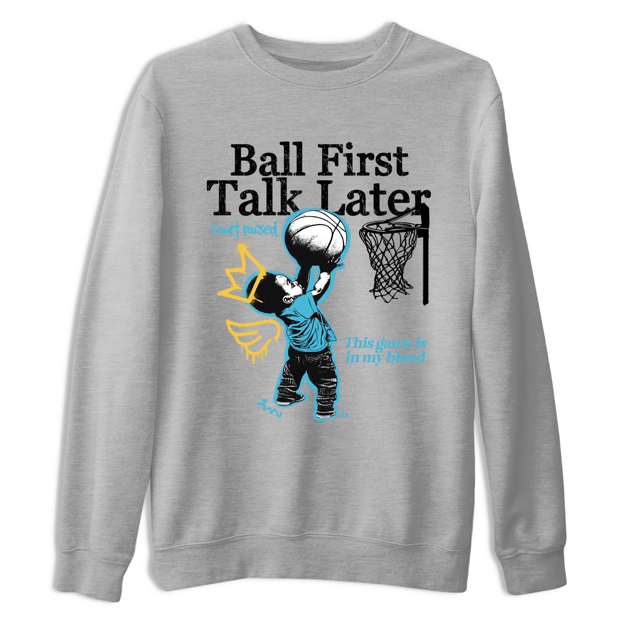 Sneaker Threads  Sneaker Tees To Match Air Jordan 11 Retro Gamma  Ball First Talk Later Graphic Tee Heather Grey 2. Perfect for Jordan releases 2025 colorways.