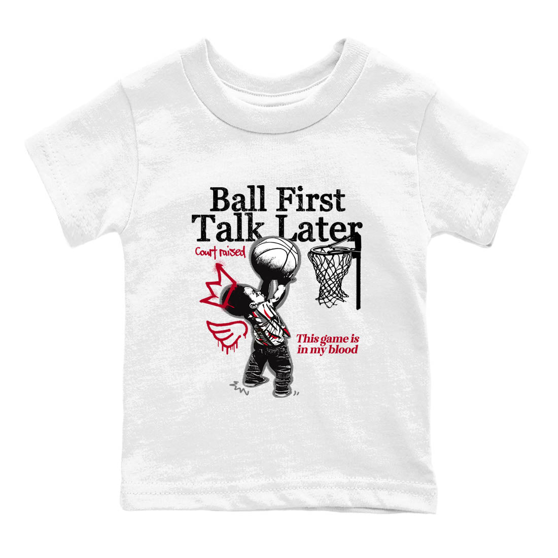 Sneaker Threads  Sneaker Tees To Match Air Jordan 8 Bunny  Ball First Talk Later Youth Graphic Tee White 2. Perfect for Jordan releases 2025 colorways.