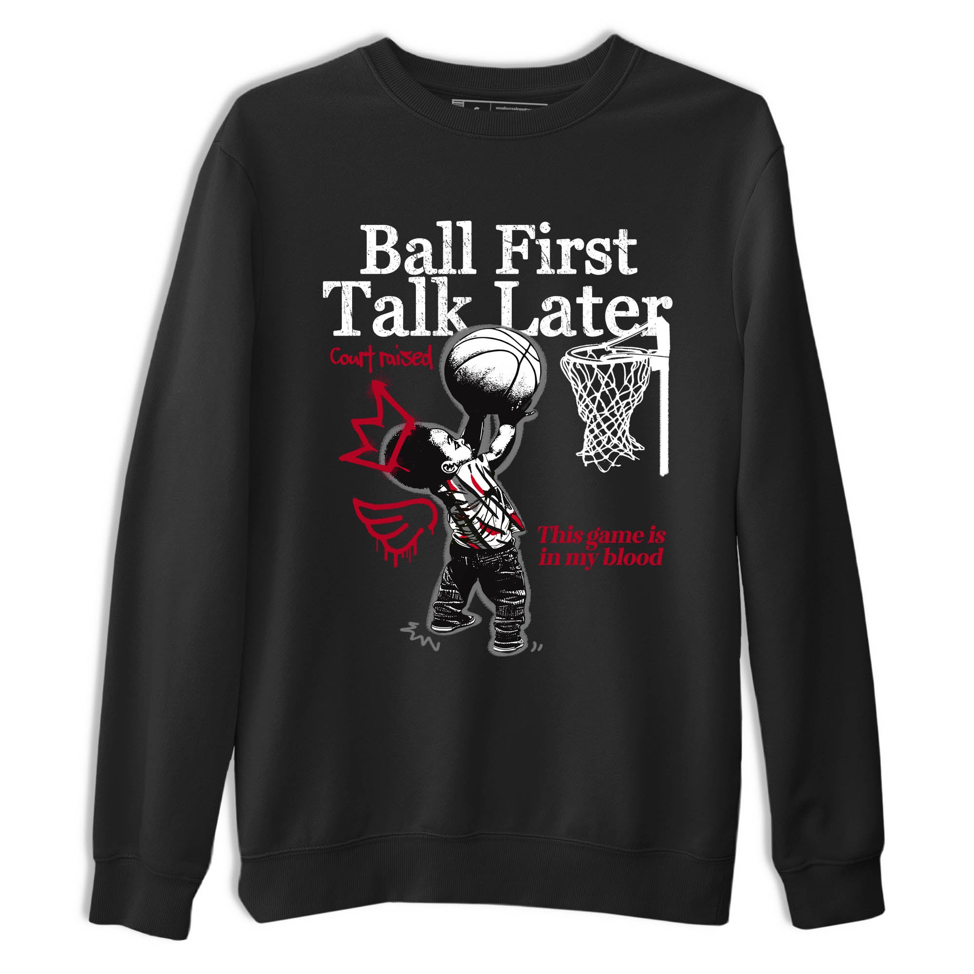 Sneaker Threads  Sneaker Tees To Match Air Jordan 8 Bunny  Ball First Talk Later Graphic Tee Black 2. Perfect for Jordan releases 2025 colorways.