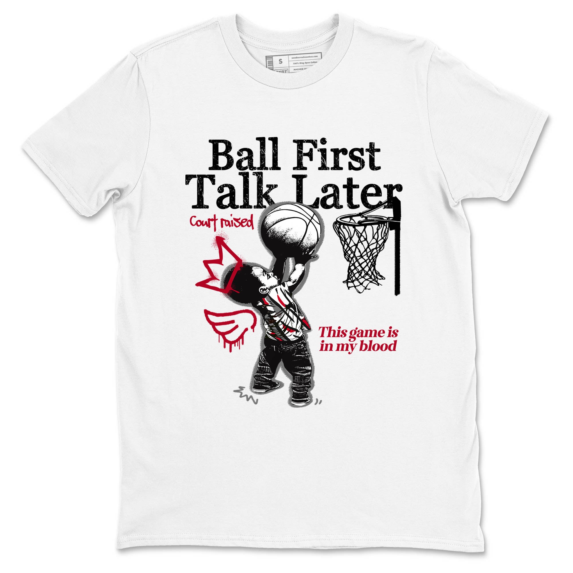 Sneaker Threads  Sneaker Tees To Match Air Jordan 8 Bunny  Ball First Talk Later Graphic Tee White 2. Perfect for Jordan releases 2025 colorways.