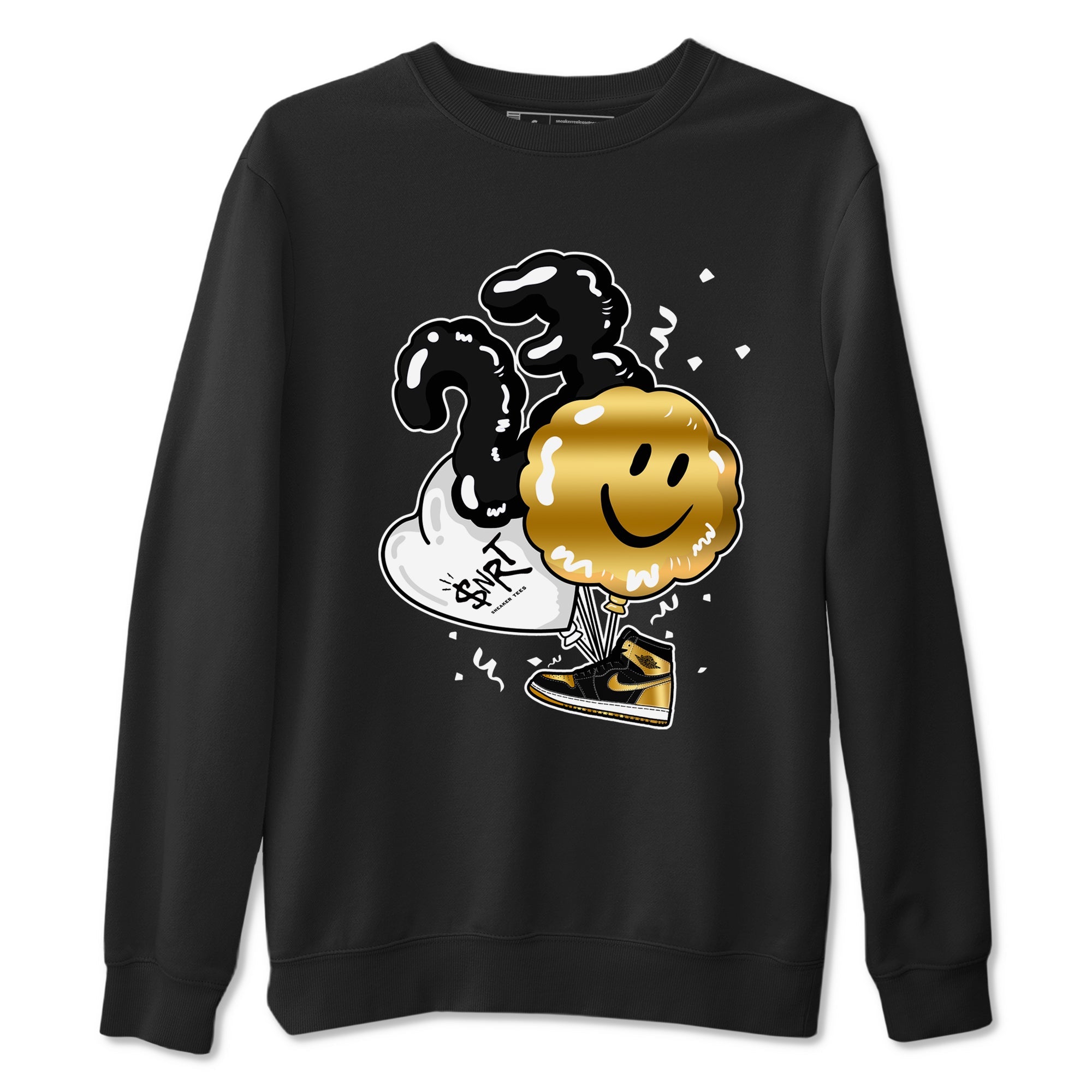 Air Jordan 1 High OG Black Metallic Gold shirts to match jordans Balloon sneaker match tees Air Jordan 1 Retrp Black Metallic Gold Sneaker Shirts Drip Gear Zone streetwear brand Black 2 unisex cotton tee