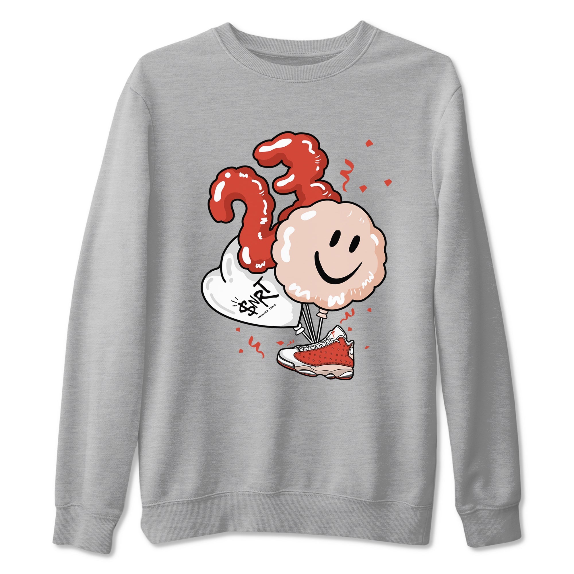 Air Jordan 13 Dune Red shirts to match jordans Balloon sneaker match tees AJ13 Dune Red Sneaker Shirts Drip Gear Zone streetwear brand Heather Grey 2 unisex cotton tee