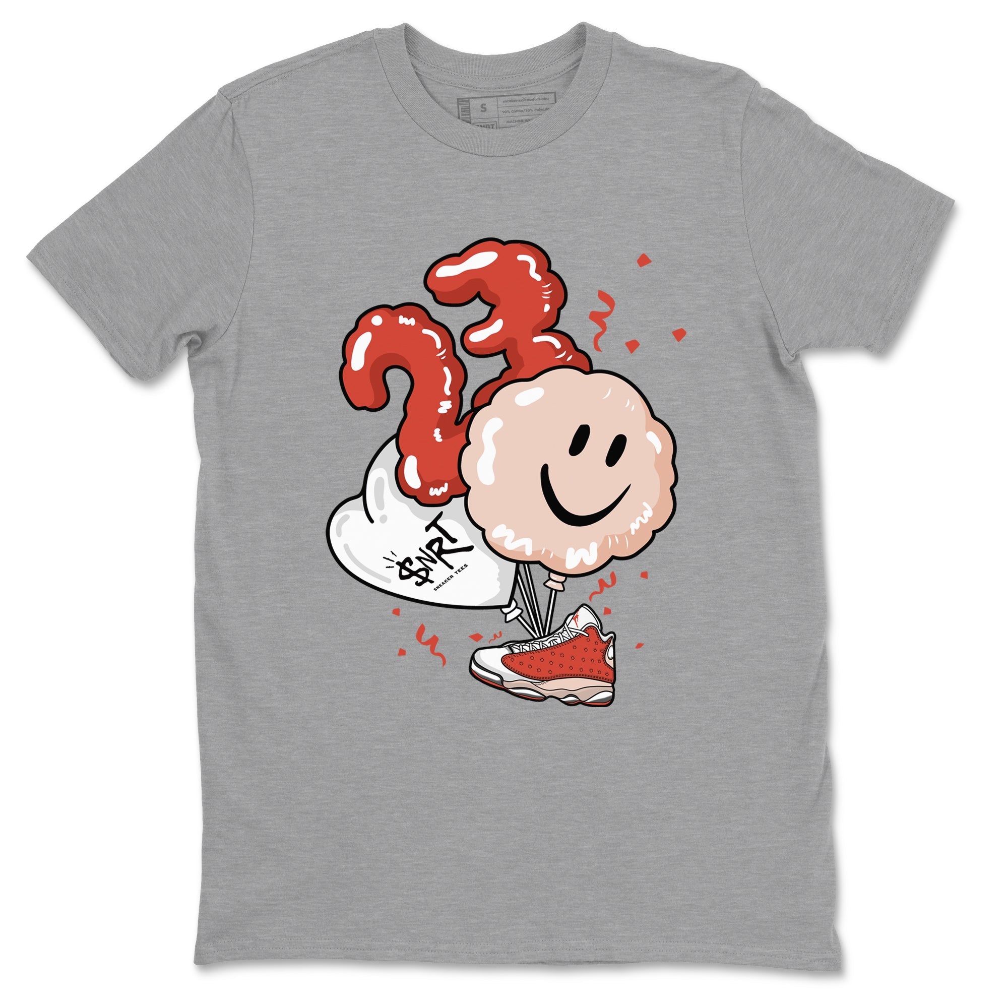 Air Jordan 13 Dune Red shirts to match jordans Balloon sneaker match tees AJ13 Dune Red Sneaker Shirts Drip Gear Zone streetwear brand Heather Grey 2 unisex cotton tee