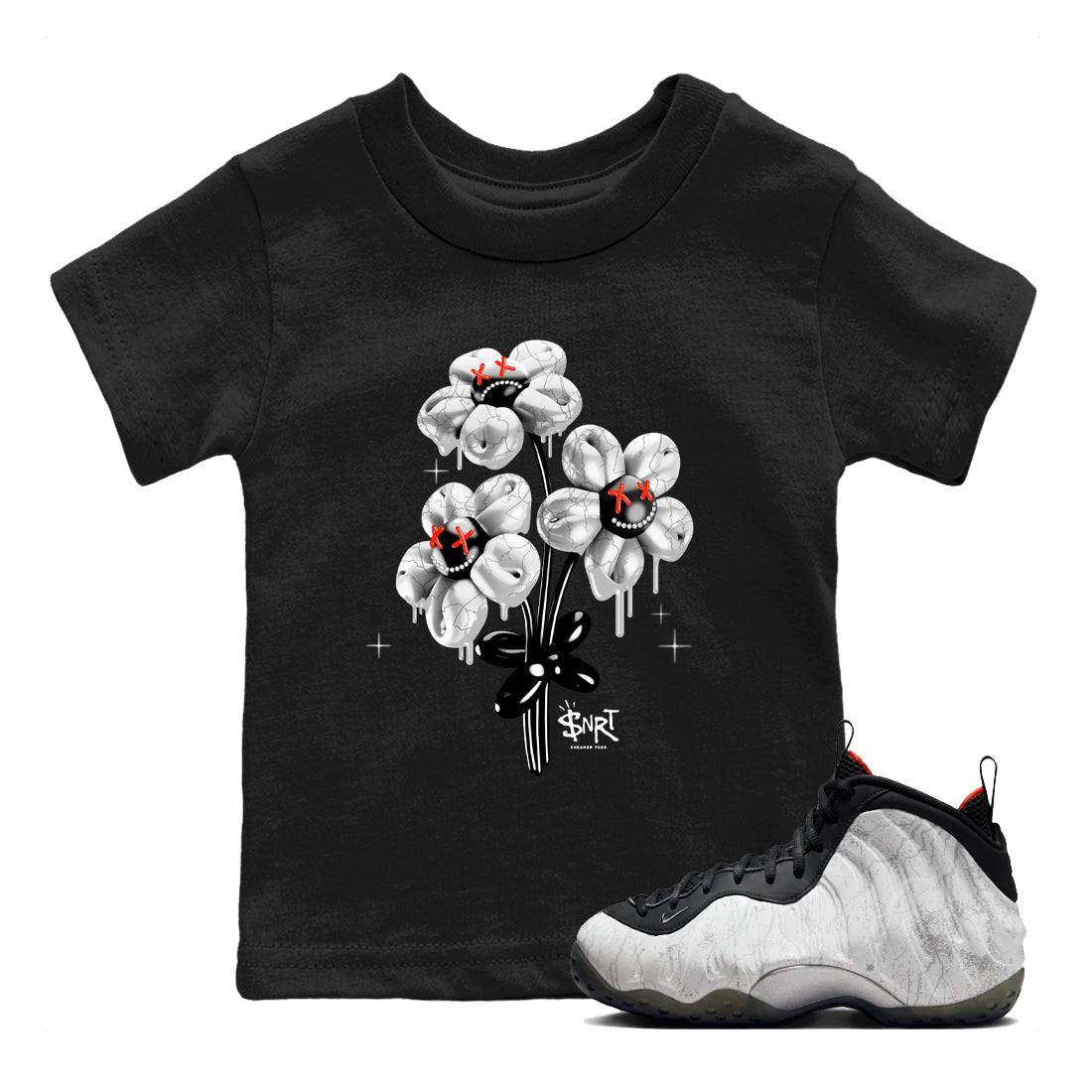 Foams One Jin shirts to match jordans Balloon Bouquet sneaker match tees Air Foamposite One Jin match shoes to clothes Drip Gear Zone Youth Baby Black 1 tee