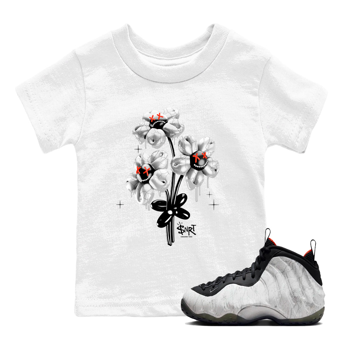 Foams One Jin shirts to match jordans Balloon Bouquet sneaker match tees Air Foamposite One Jin match shoes to clothes Drip Gear Zone Youth Baby White 1 tee