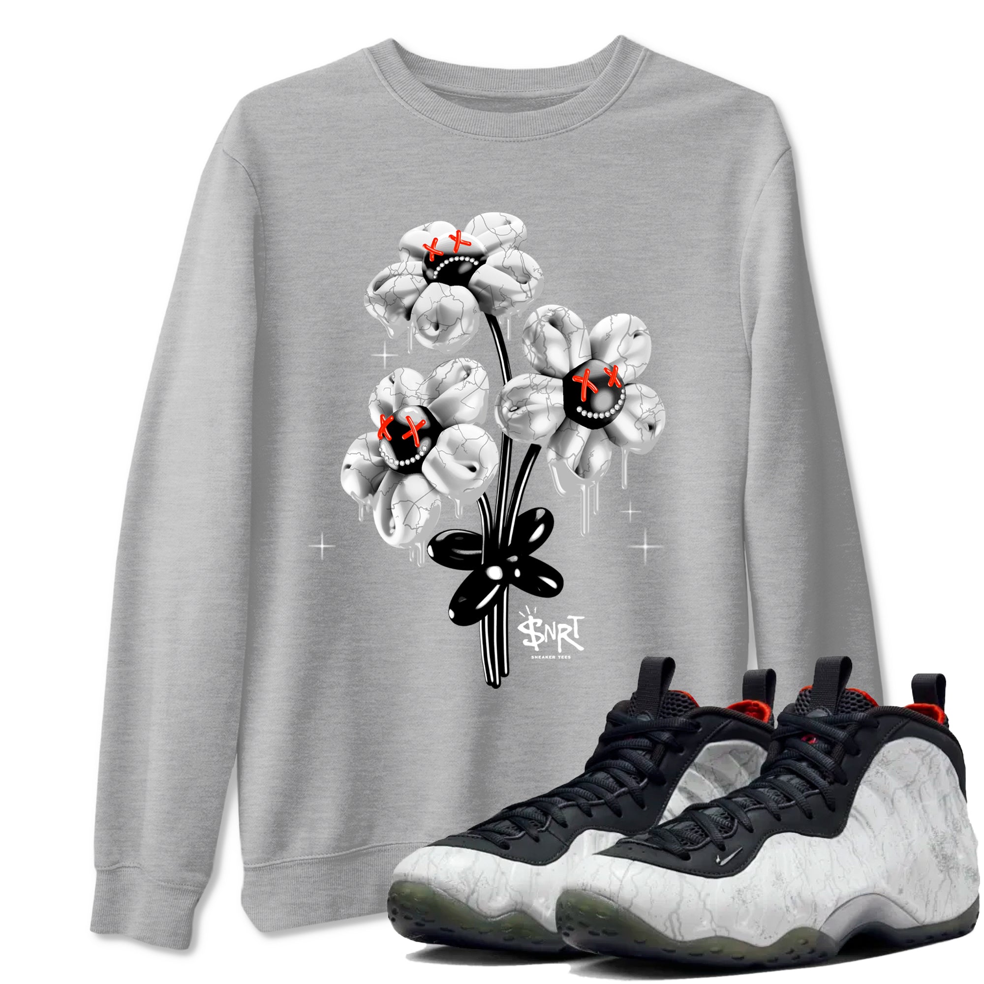 Foams One Jin shirts to match jordans Balloon Bouquet sneaker match tees Air Foamposite One Jin match shoes to clothes Drip Gear Zone unisex cotton Heather Grey 1 shirts