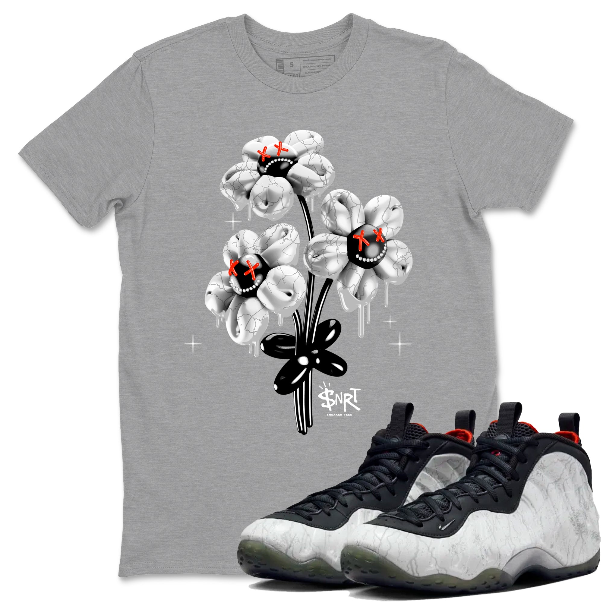 Foams One Jin shirts to match jordans Balloon Bouquet sneaker match tees Air Foamposite One Jin match shoes to clothes Drip Gear Zone unisex cotton Heather Grey 1 shirts