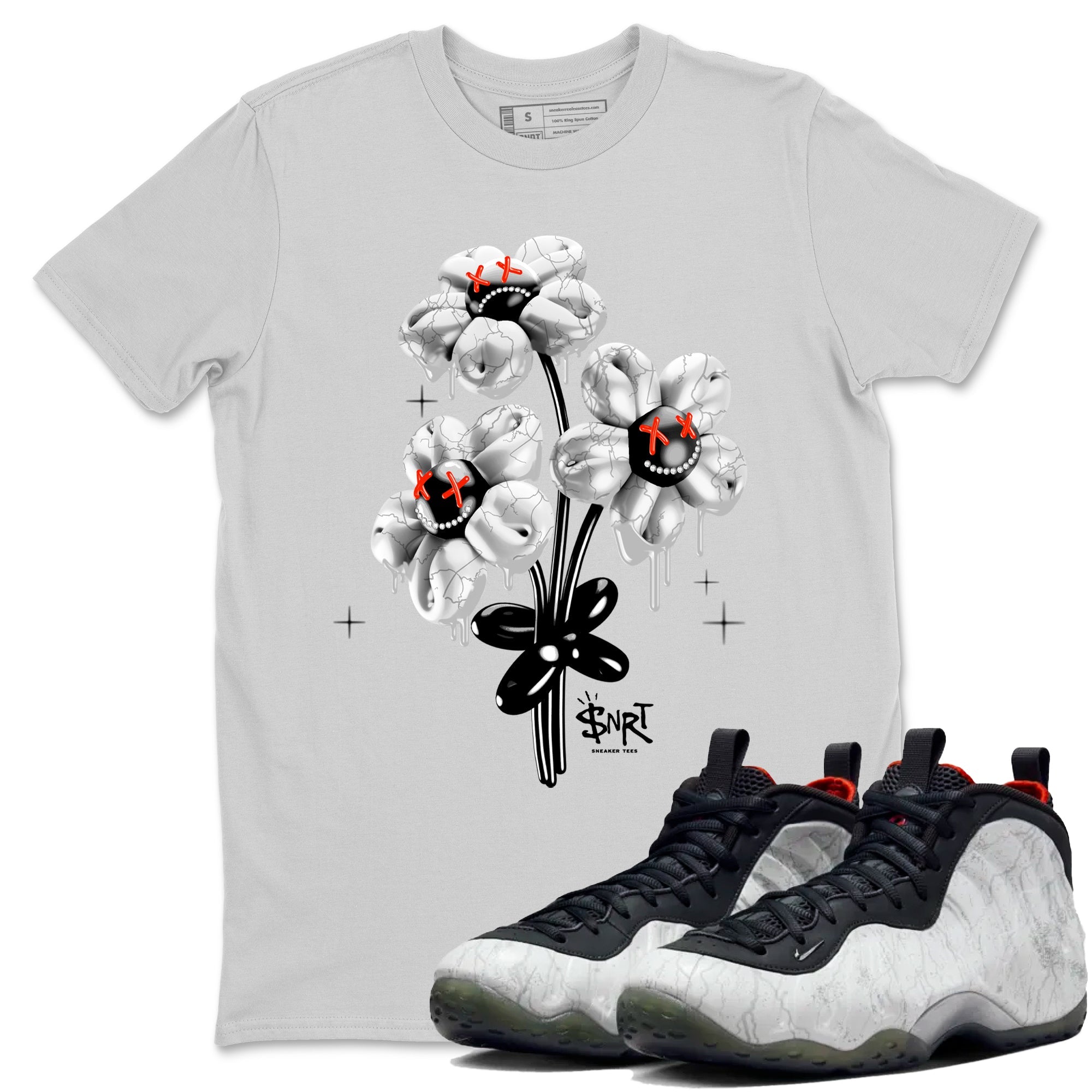 Foams One Jin shirts to match jordans Balloon Bouquet sneaker match tees Air Foamposite One Jin match shoes to clothes Drip Gear Zone unisex cotton Silver 1 shirts