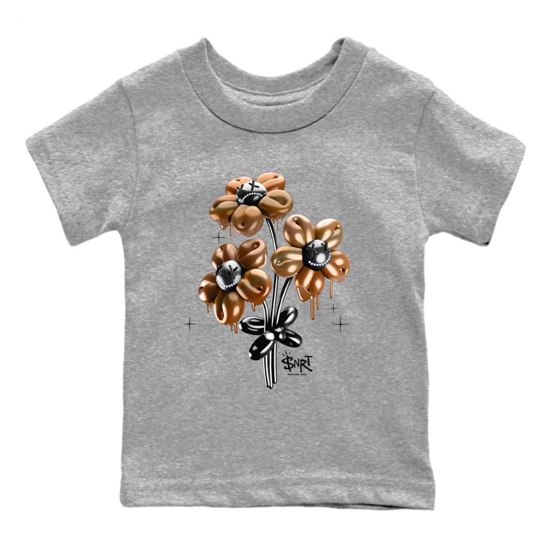 Foams One Metallic Copper shirts to match jordans Balloon Bouquet sneaker match tees Air Foamposite One Metallic Copper match shoes to clothes Drip Gear Zone Youth Baby Heather Grey 2 tee
