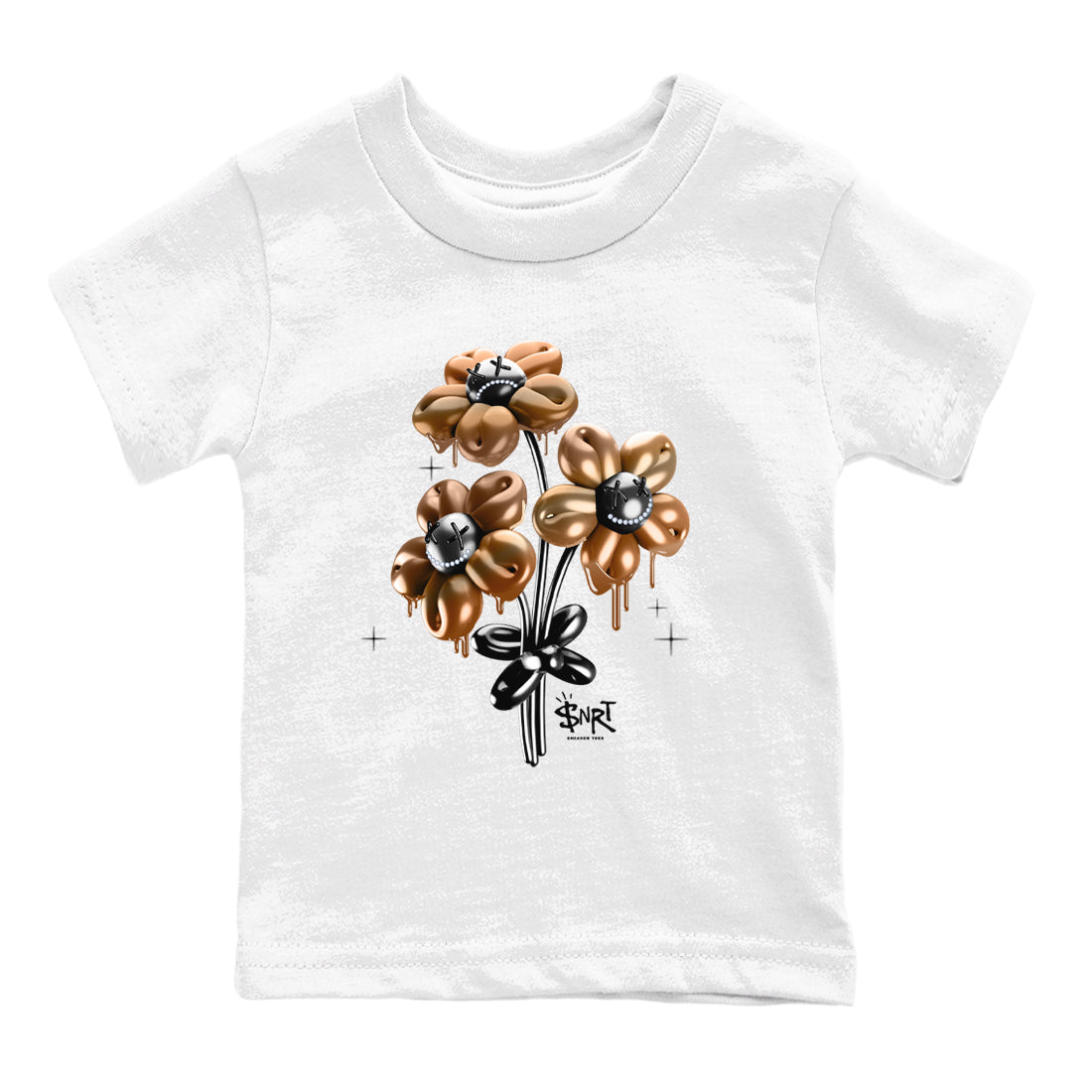 Foams One Metallic Copper shirts to match jordans Balloon Bouquet sneaker match tees Air Foamposite One Metallic Copper match shoes to clothes Drip Gear Zone Youth Baby White 2 tee